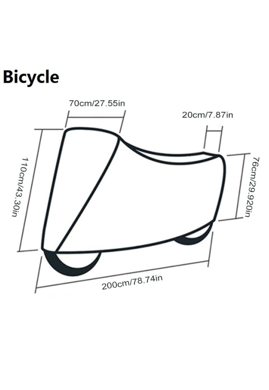 Carpa Cobertor Impermeable para Bicicleta 110x200 cm-2
