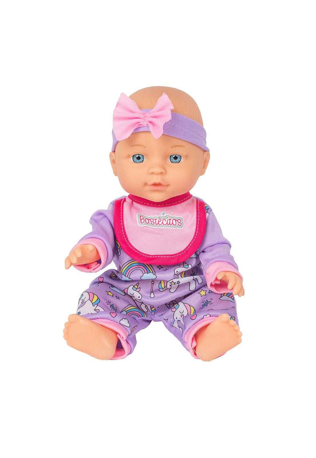 Muñeca Bebe De Juguete Bostecitos Con Silla Cuna Y Coche-1