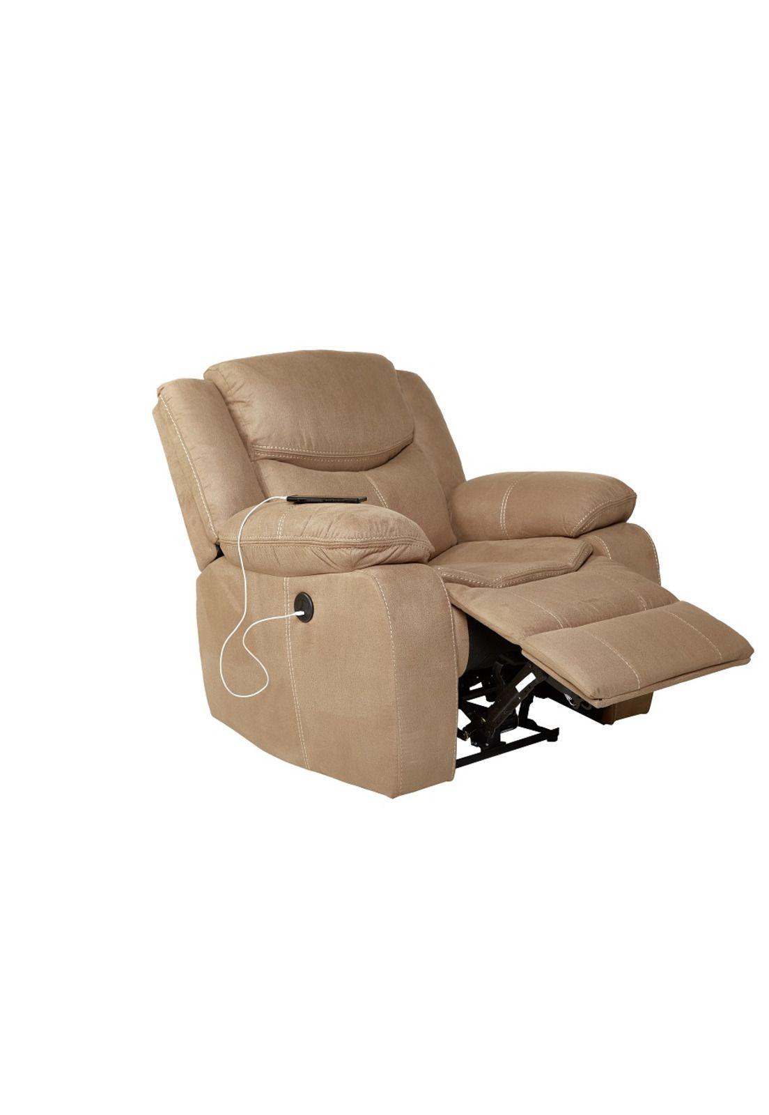 Sofa Reclinable Luxorecline 1 Cuerpo Café claro-2