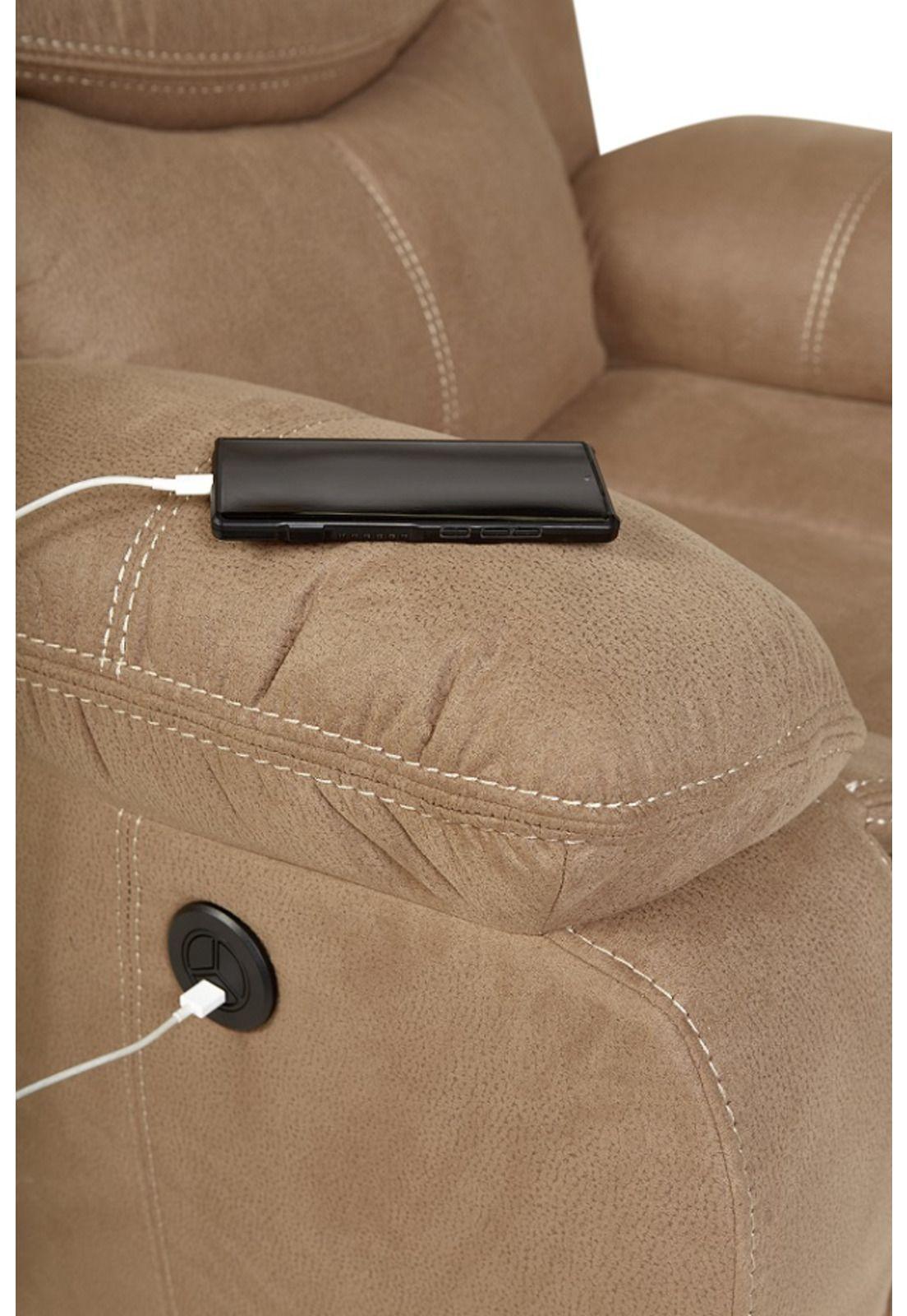Sofa Reclinable Luxorecline 1 Cuerpo Café claro-5