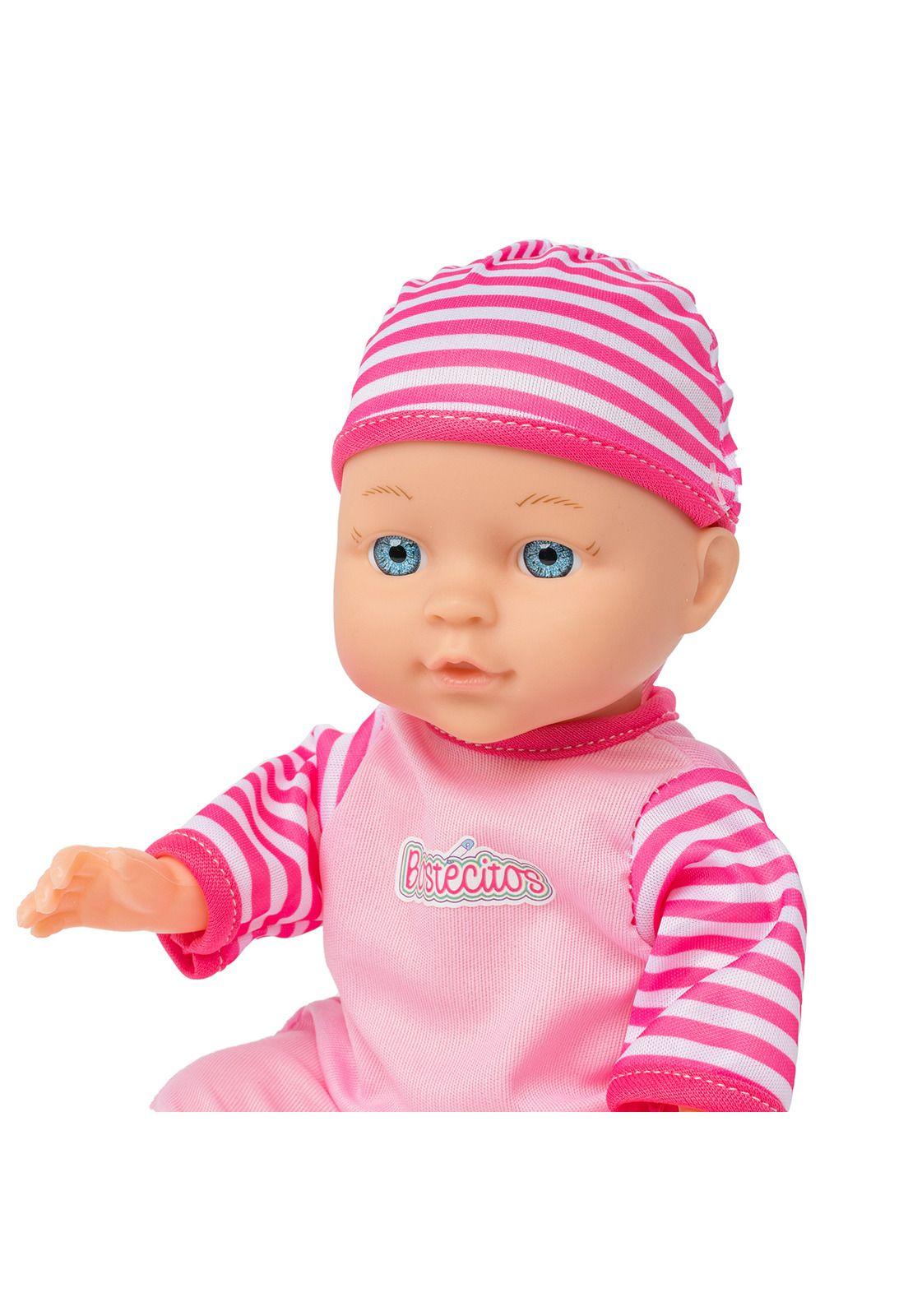 Muñeca Bebe De Juguete Bostecitos Con Cuna-2