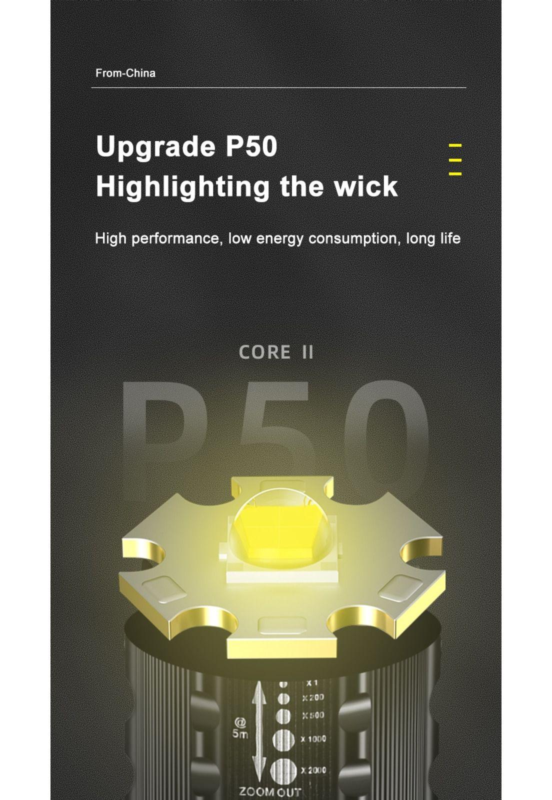 Linterna Tactica Led Recargable P50-3