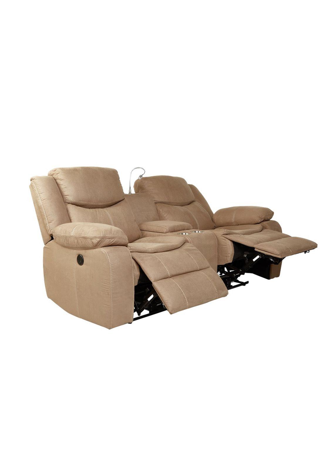 Sofa Reclinable Luxorecline 2 Cuerpos Café oscuro-3