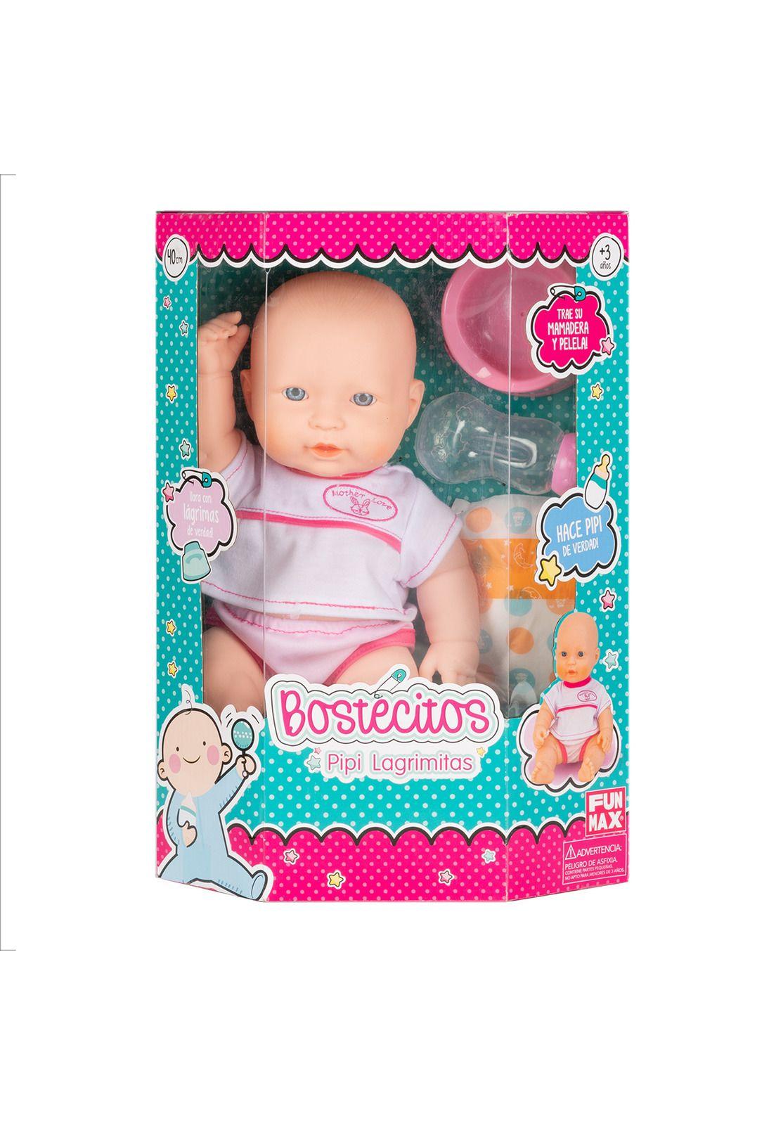 Muñeca Bebe De Juguete Bostecitos Pipí Lagrimitas-0