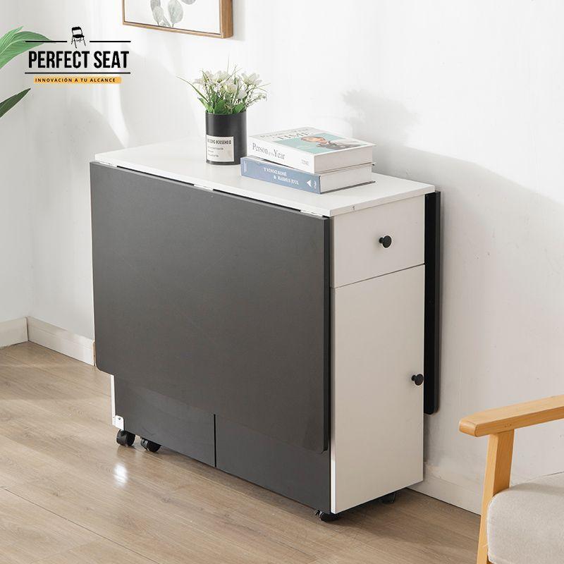 Comedor Plegable mult + 4 sillas plegables madera -4