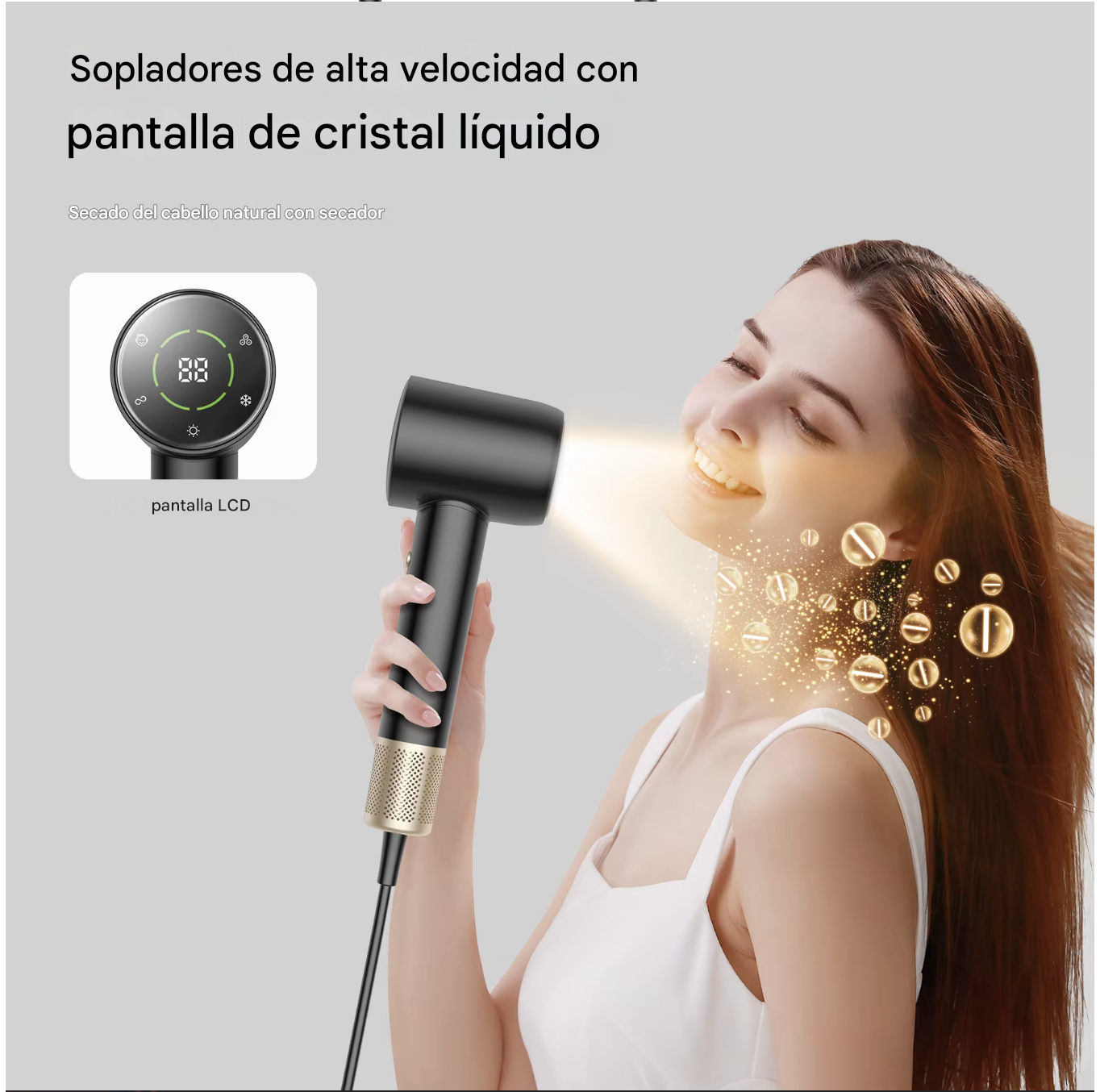 Secador de pelo Silencioso modo bebe Supersonico-6