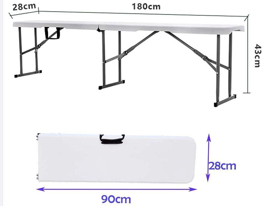 Bancas plegables tipo maleta 183cm-3