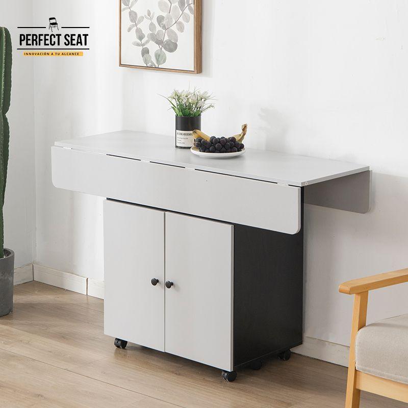 Mesa Comedor Isla Multiuso Gris/Negro-4