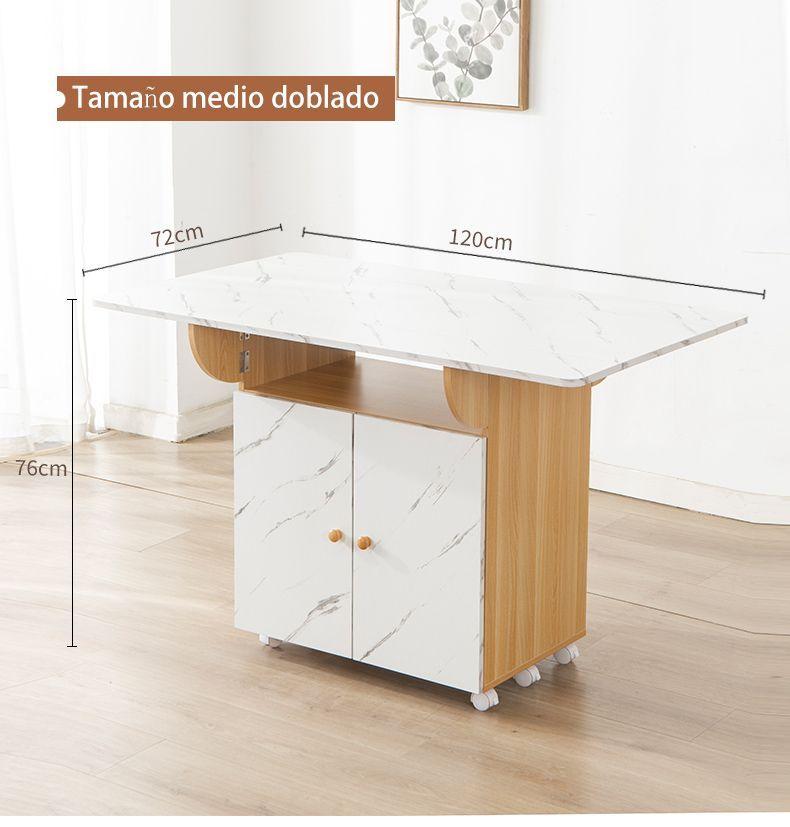Mesa Comedor Isla Multiuso Gris/Negro-6