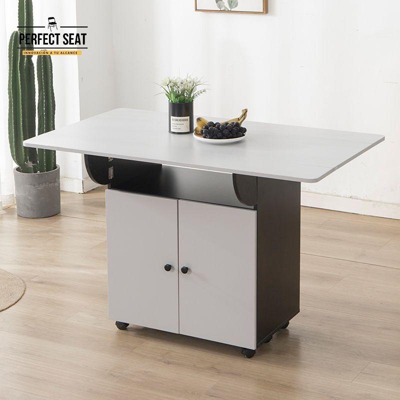 Mesa Comedor Isla Multiuso Gris/Negro-2