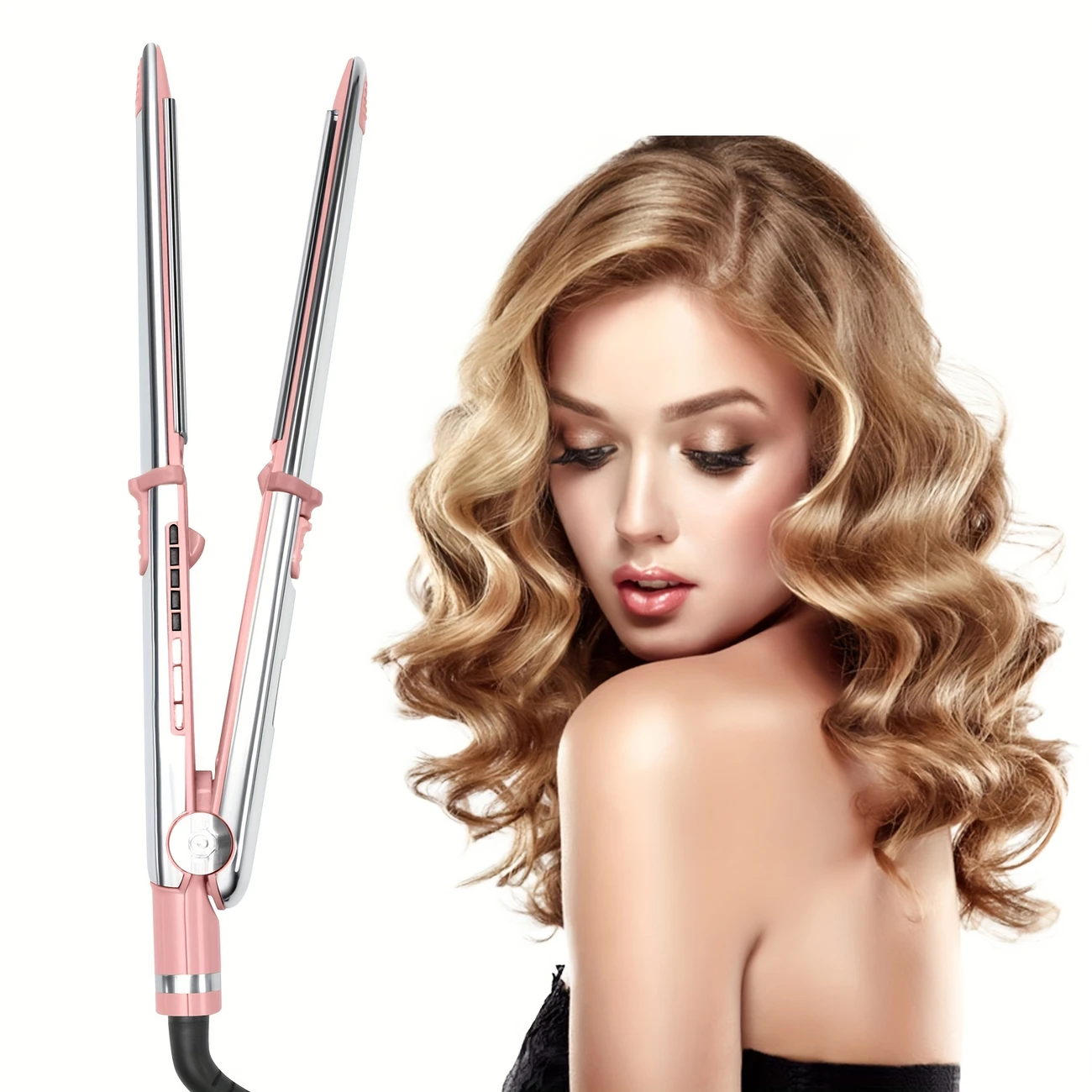 Alisadora curvas y Ondas Straightener Placas de Titanium Onlyou-5