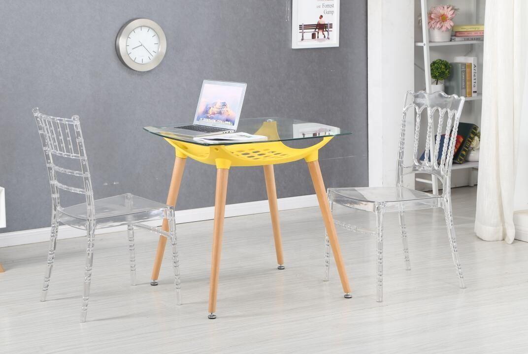 Mesa Comedor Shanghai Glass Yellow-2