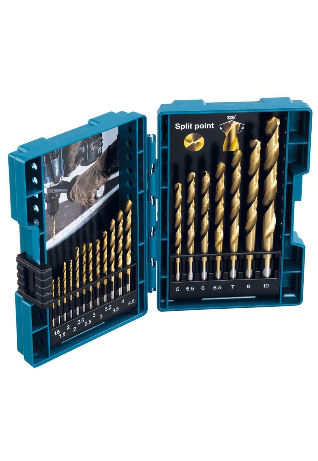 SET BROCA METAL HSS-TIN 19 PZAS MAKITA D-67527-0