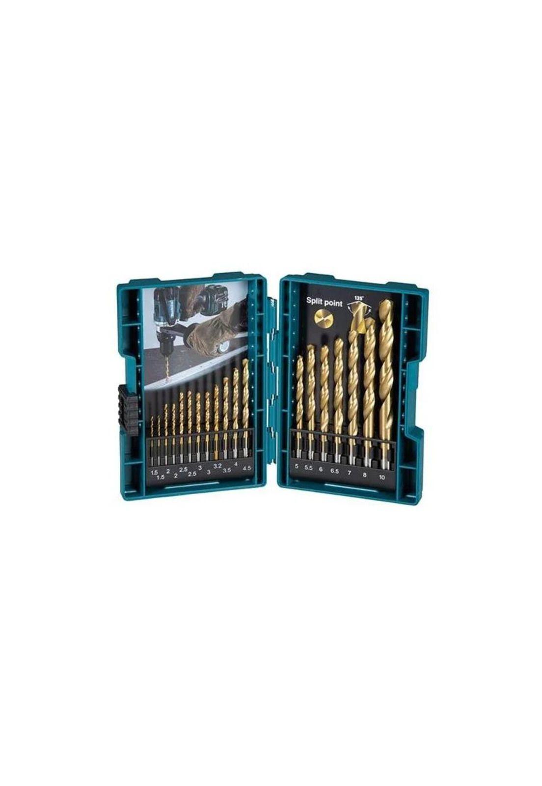 SET BROCA METAL HSS-TIN 19 PZAS MAKITA D-67527-2