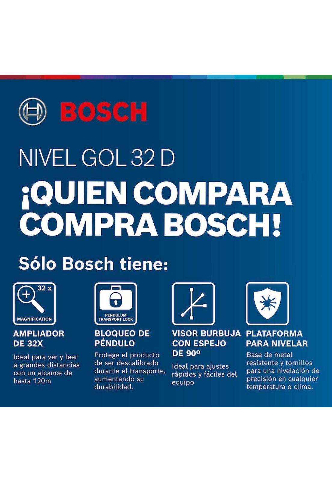 NIVEL LASER OPTICO GOLD 32 D BOSCH 060106850-7