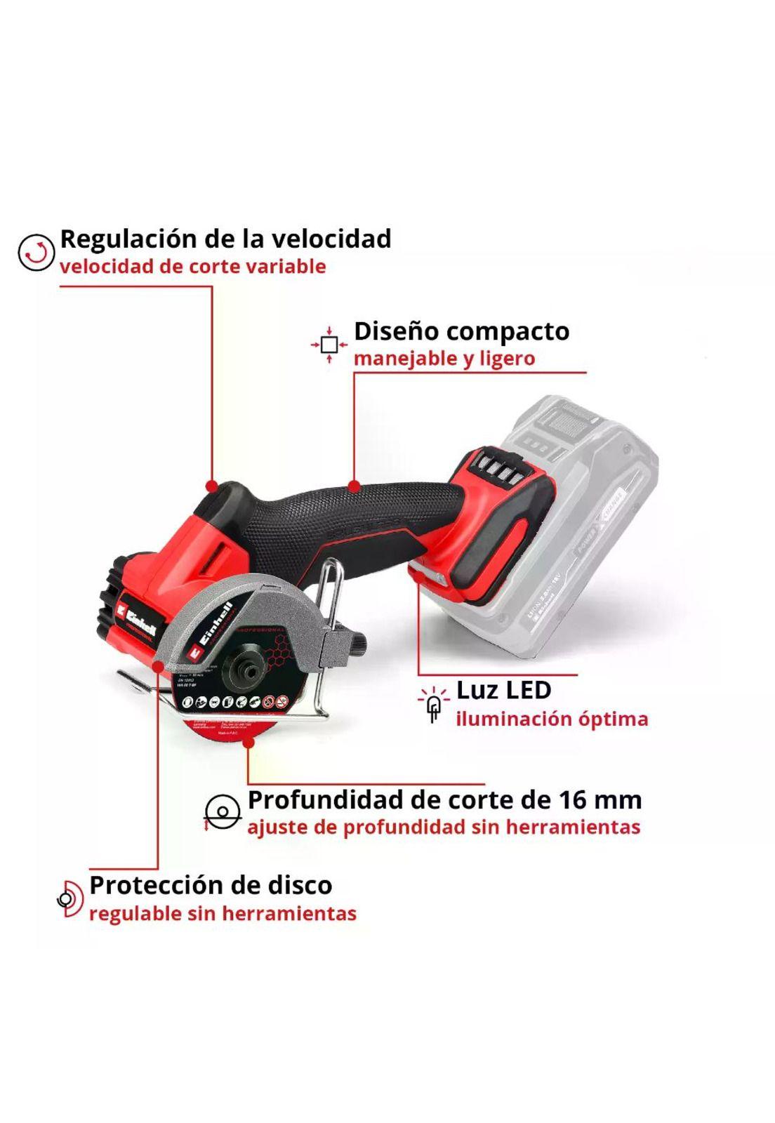 MINI ESMERIL EINHELL 3" PROF 18V TP-CO 18/76-C S/B-3