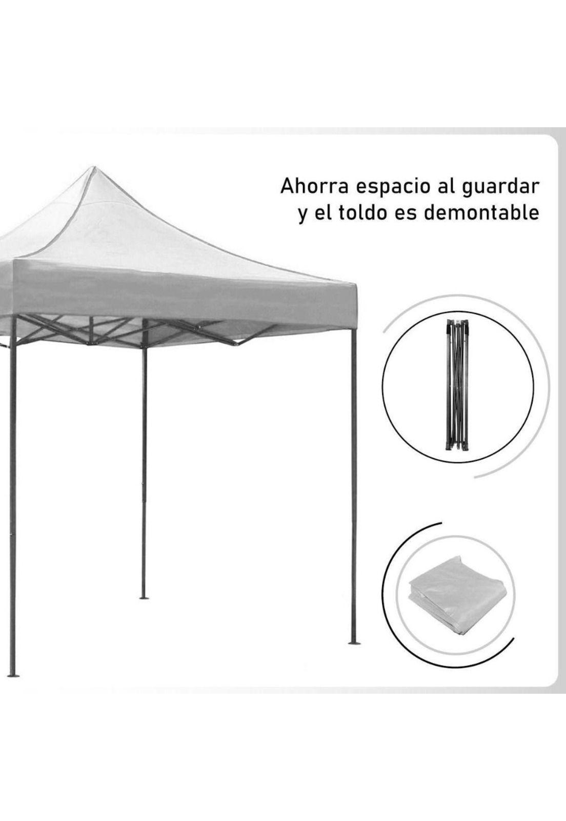 TOLDO RETRACTIL BLANCO DE 3X3 MTS-2