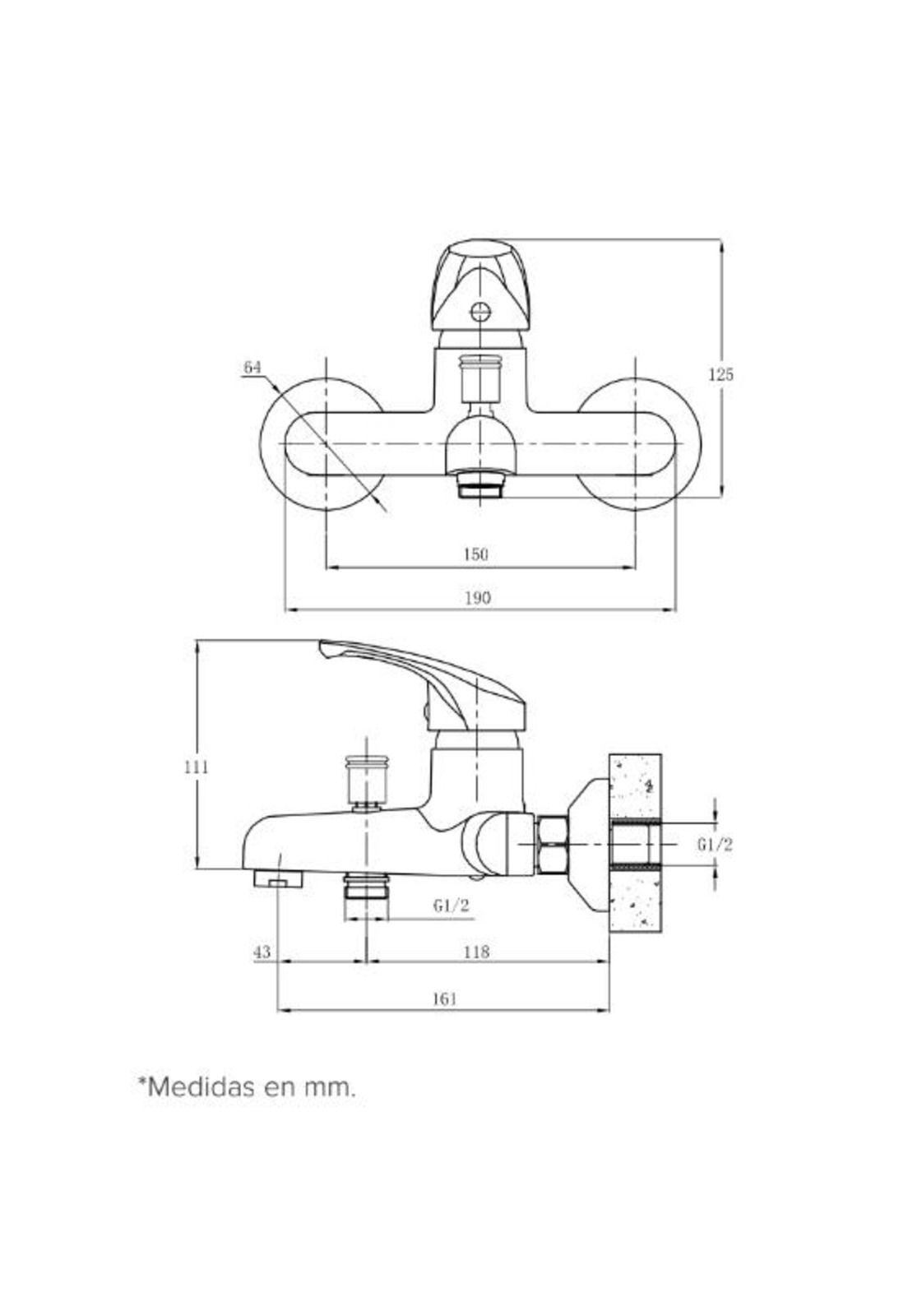 MONOMANDO DUSCHY ABS EKO PARA TINA/DUCHA-6