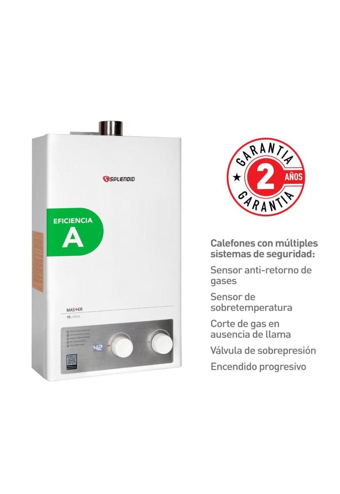 Calefon Splendid Ioniz. Master Tiro Forzado Gas Natural 10lt-3