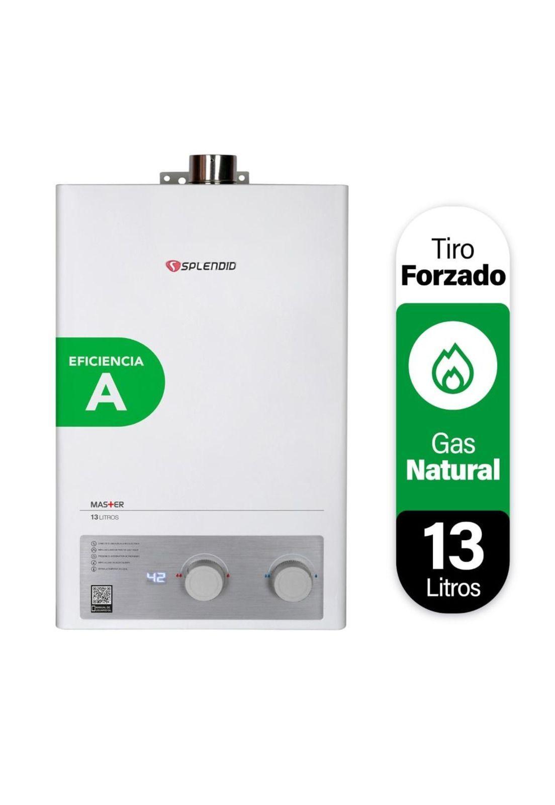CALEFON SPLENDID 13LT GAS NATURAL MASTER TIRO FORZADOR-2