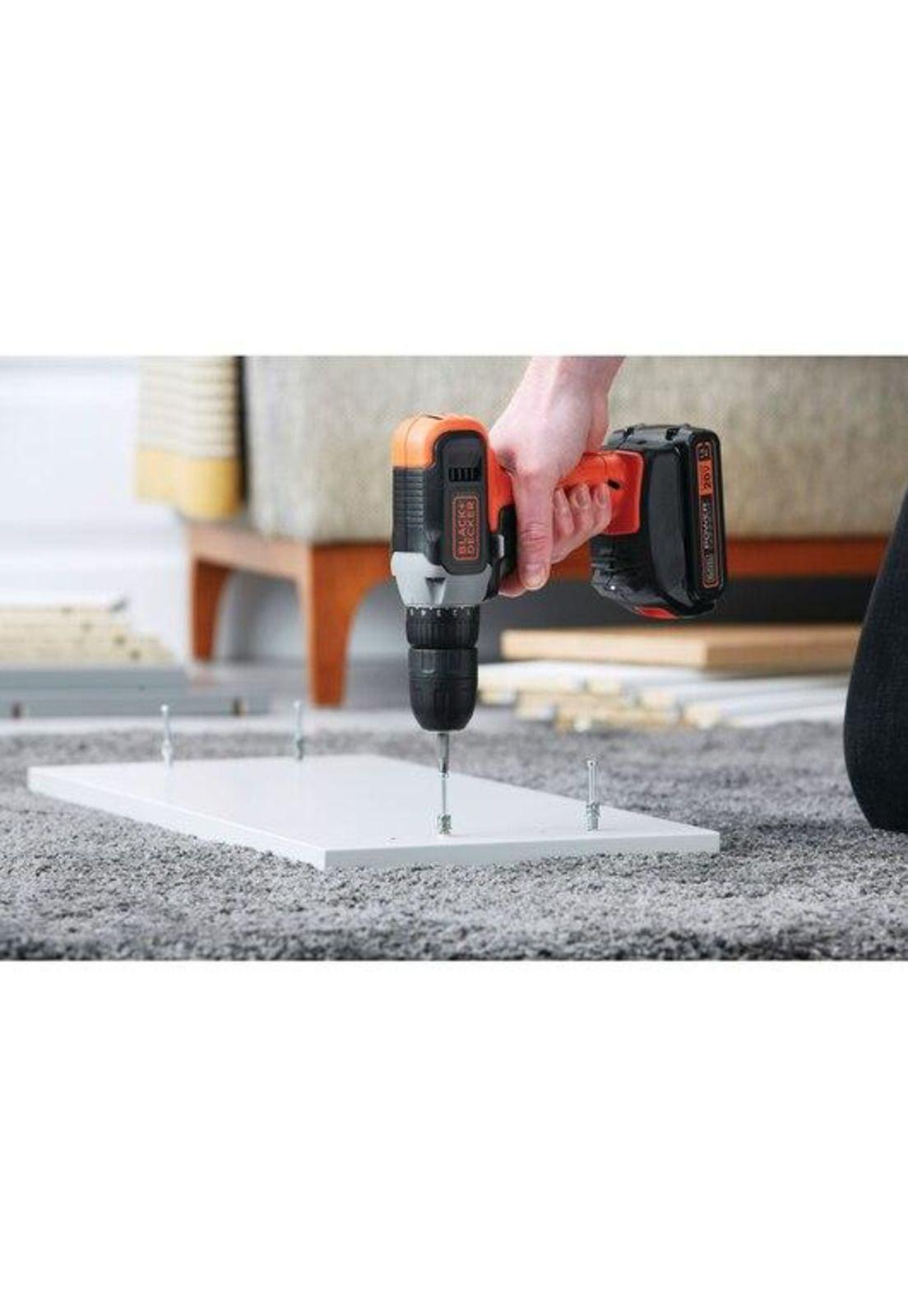 TALADRO ROTACION INALAMBRICO BLACK Y DECKER BCD702C1-B2 20V -10MM+BATERIA 1.5AH-5