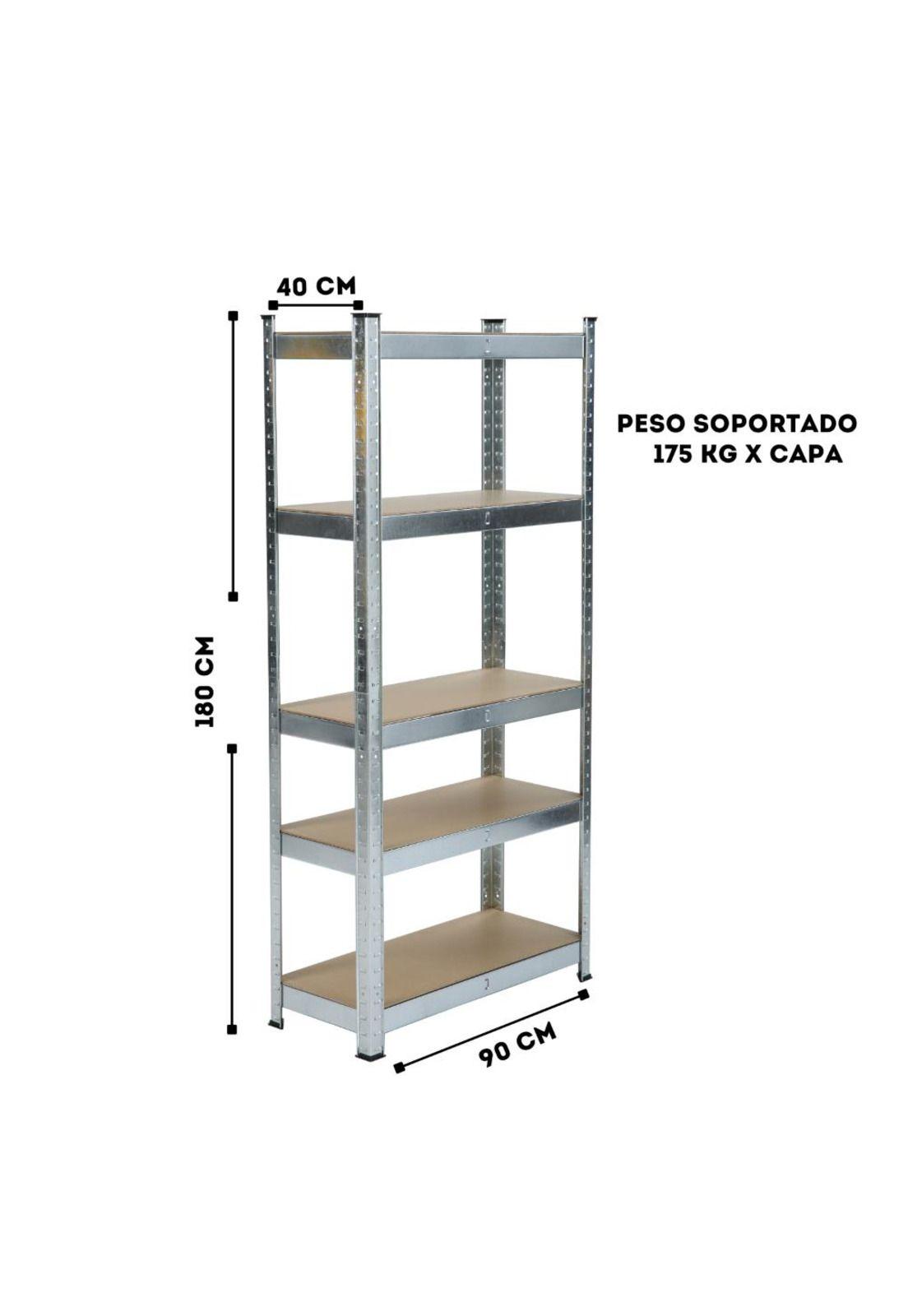 ESTANTE RACK METALICO 180X90X40 GALV-2