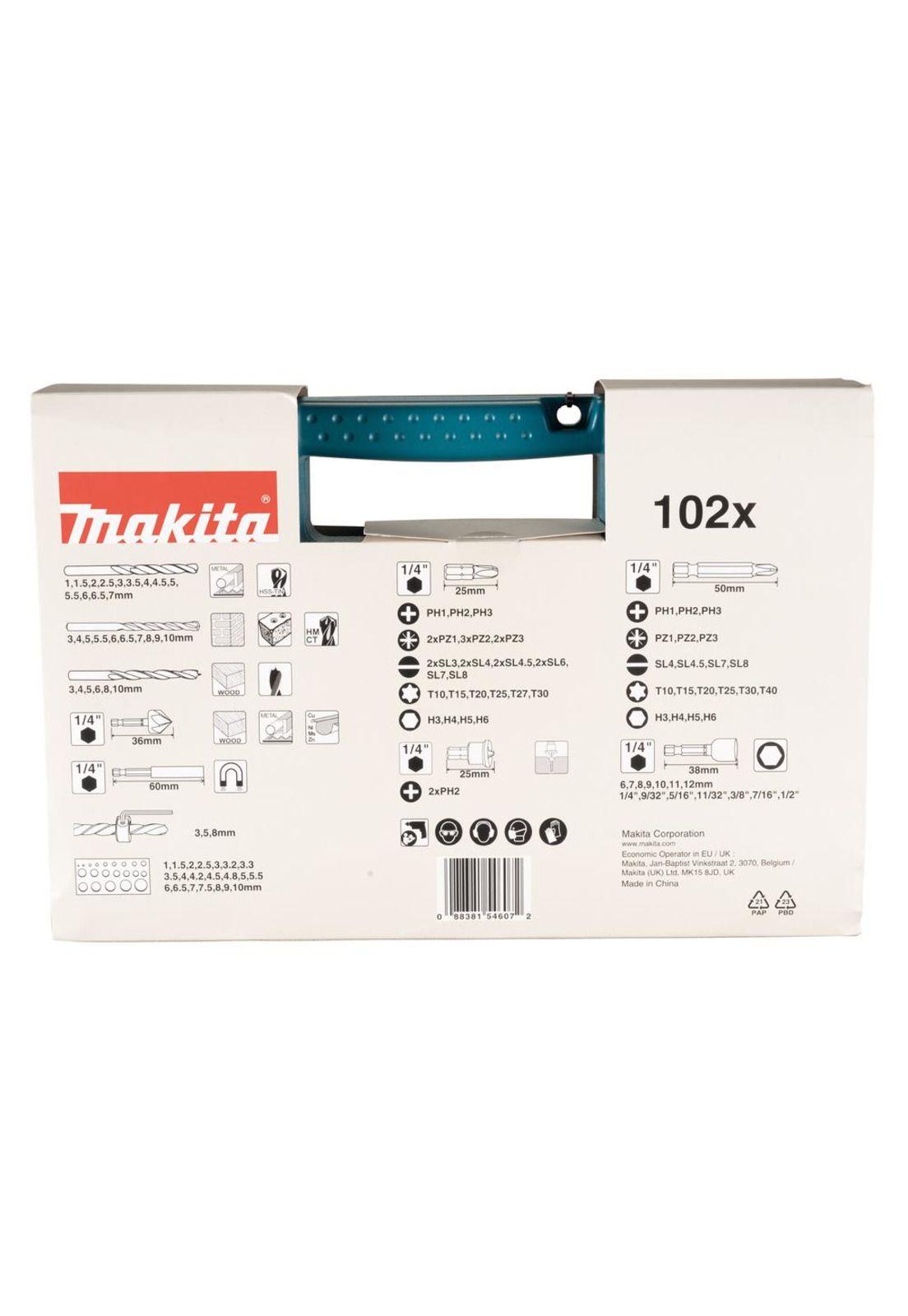MALETA MAKITA B-68432 CON SET BROCAS Y PUNTAS MZ 102 PZAS-4