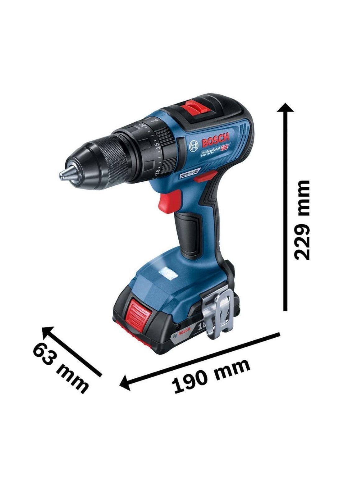 TALADRO PERCUTOR  ATORNILLADOR BOSCH 18V-50 +BAT +CARG-2