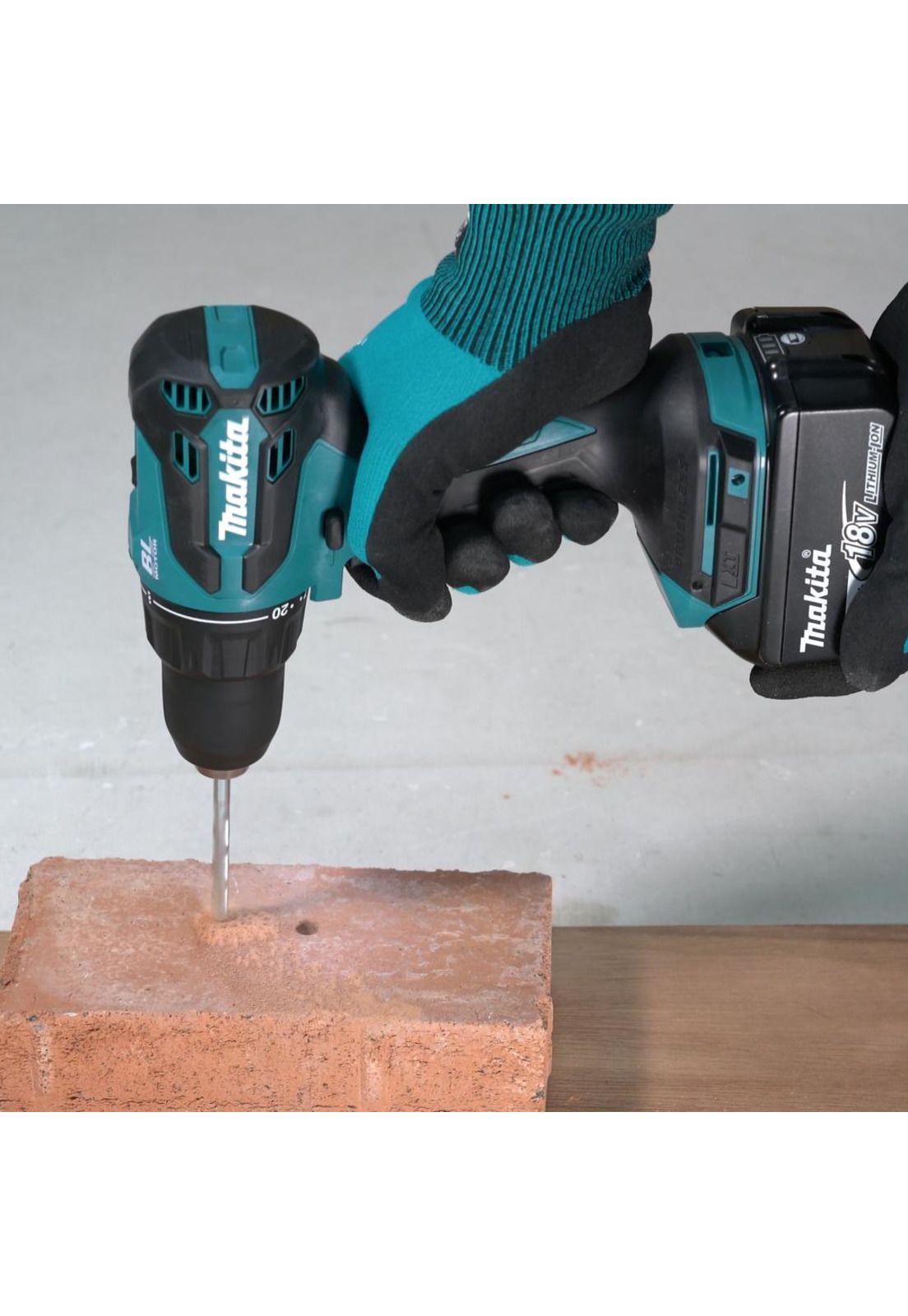 TALADRO PER MAKITA 13MM 18V+1B 3A+ C+BOLSO DHP490FRX-6