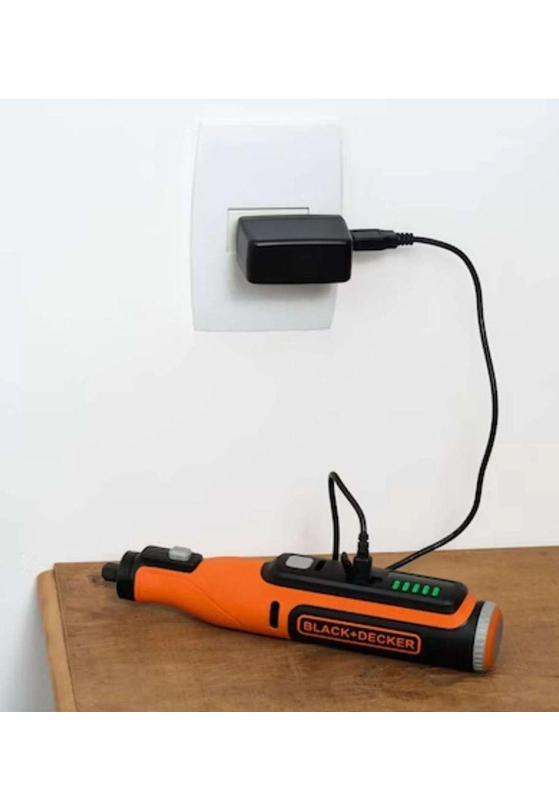 MULTIHERRAMIENTA ROTATIVA BLACK AND DECKER 8V + 35 ACCESORIOS Y CAJA PLASTICA-2