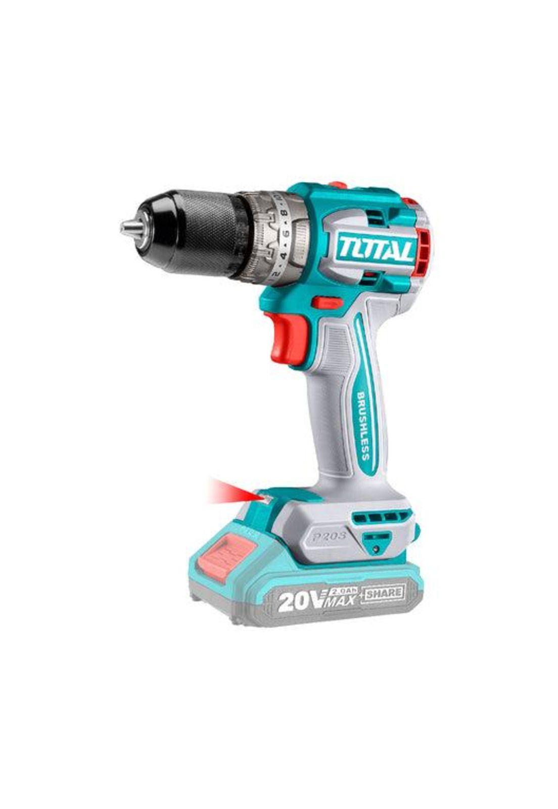 TALADRO IMPACTO 20V 13MM+ 2B 2.0A+C+ACC+MAL TIDLI20602-1