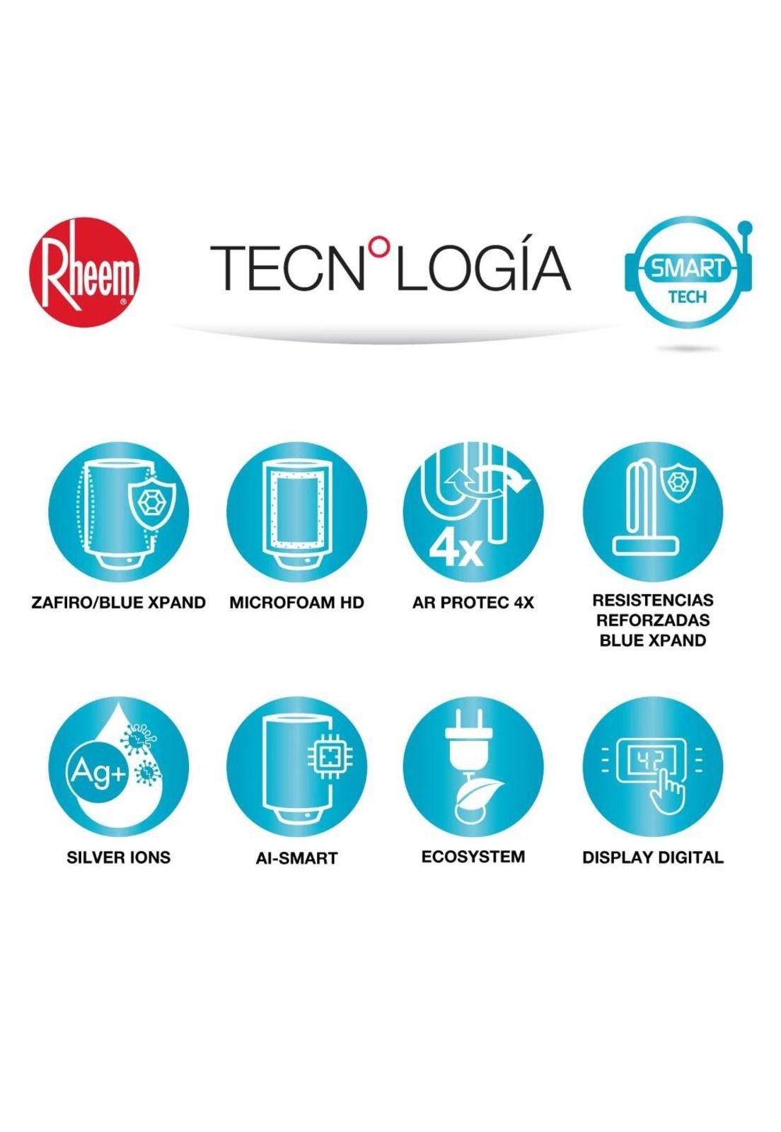 TERMO ELECTRICO COLGAR RHEEM 50 LTS-8
