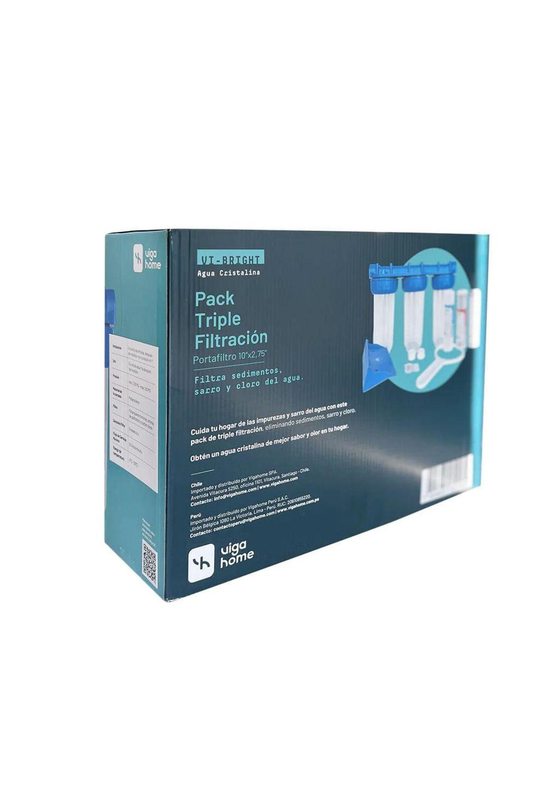 Pack Triple Filtro Sedimento Cloro Sarro Viga Home-2