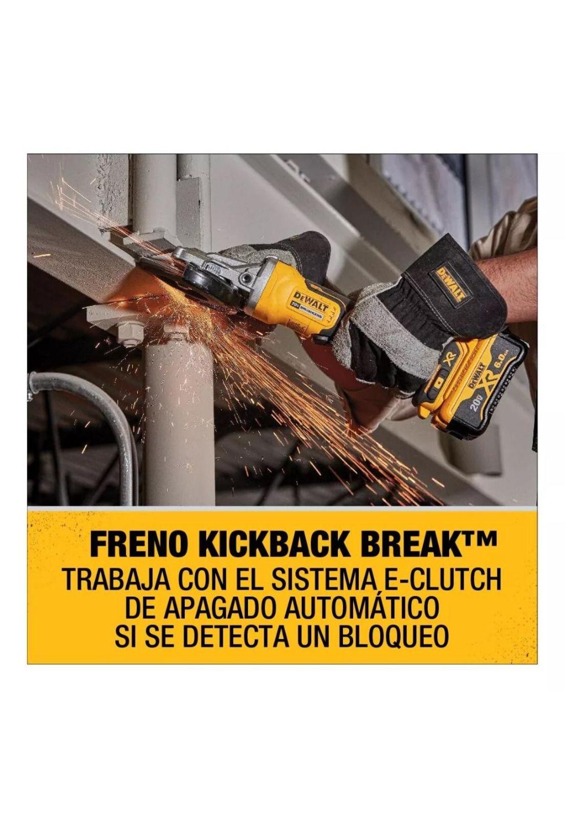 Kit Esmeril 4-1/2 20v + 2 Baterías Powerstack 5ah Dewalt DCG413H2-B2-5