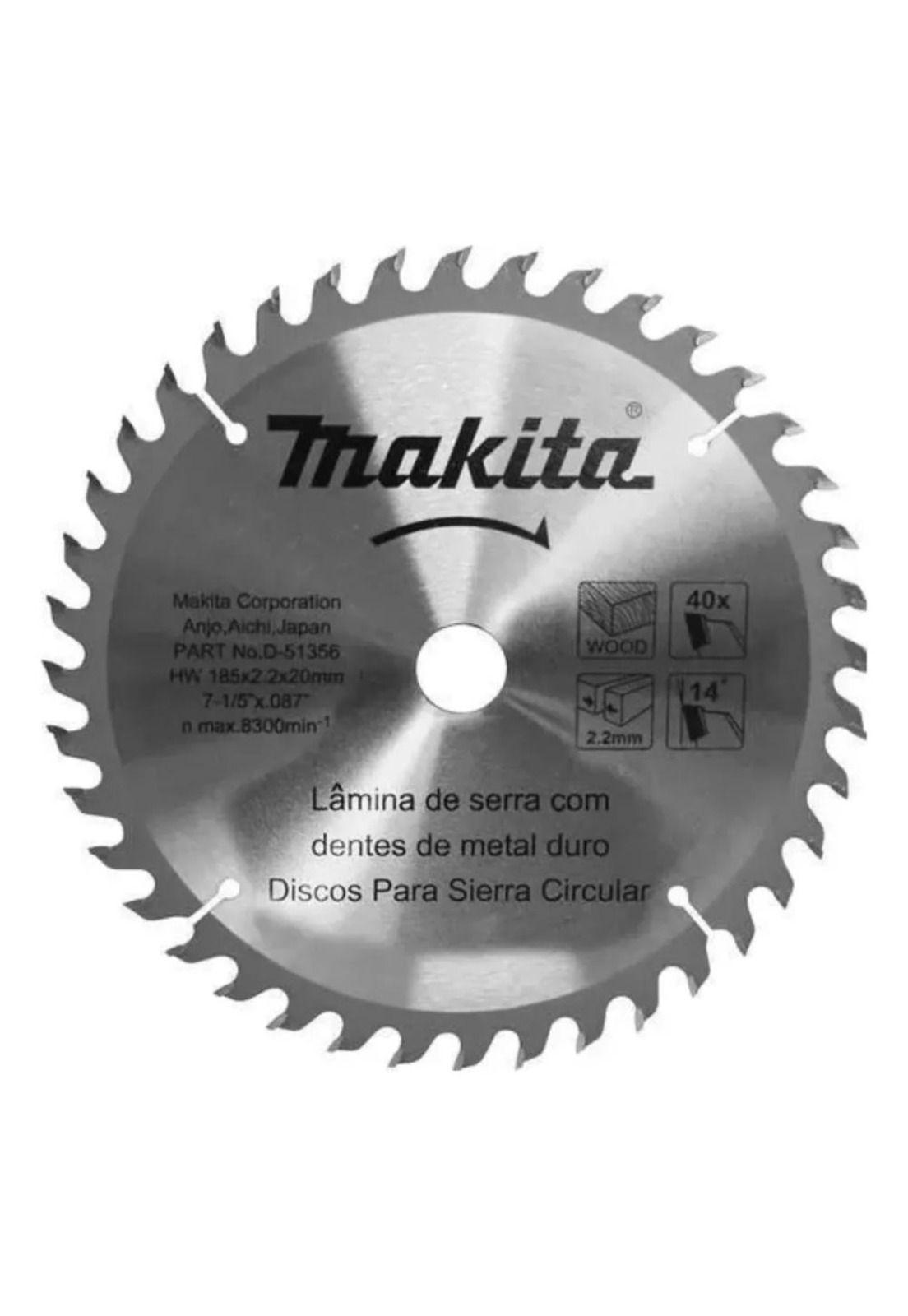 DISCO SIERRA 7 1/4X40 DTS EJE 20MM MAKITA D-51356-0