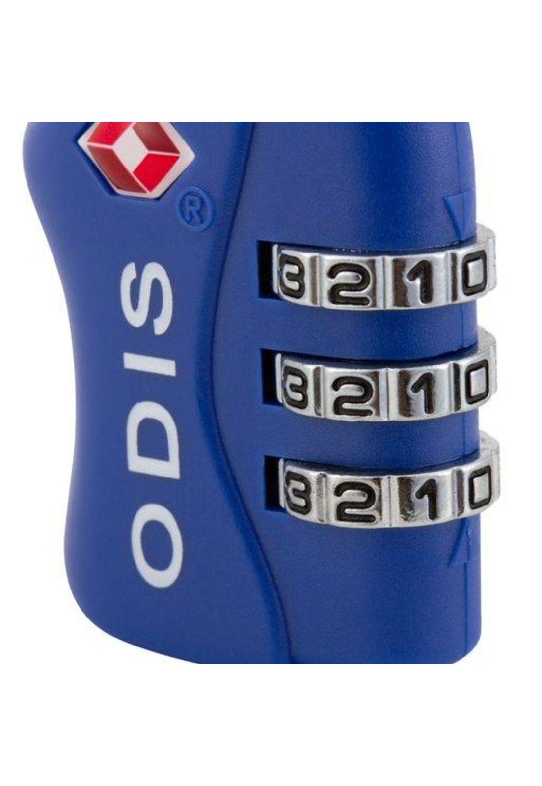 CANDADO VIAJERO ODIS TSA 33MM AZUL BT-COMB-3