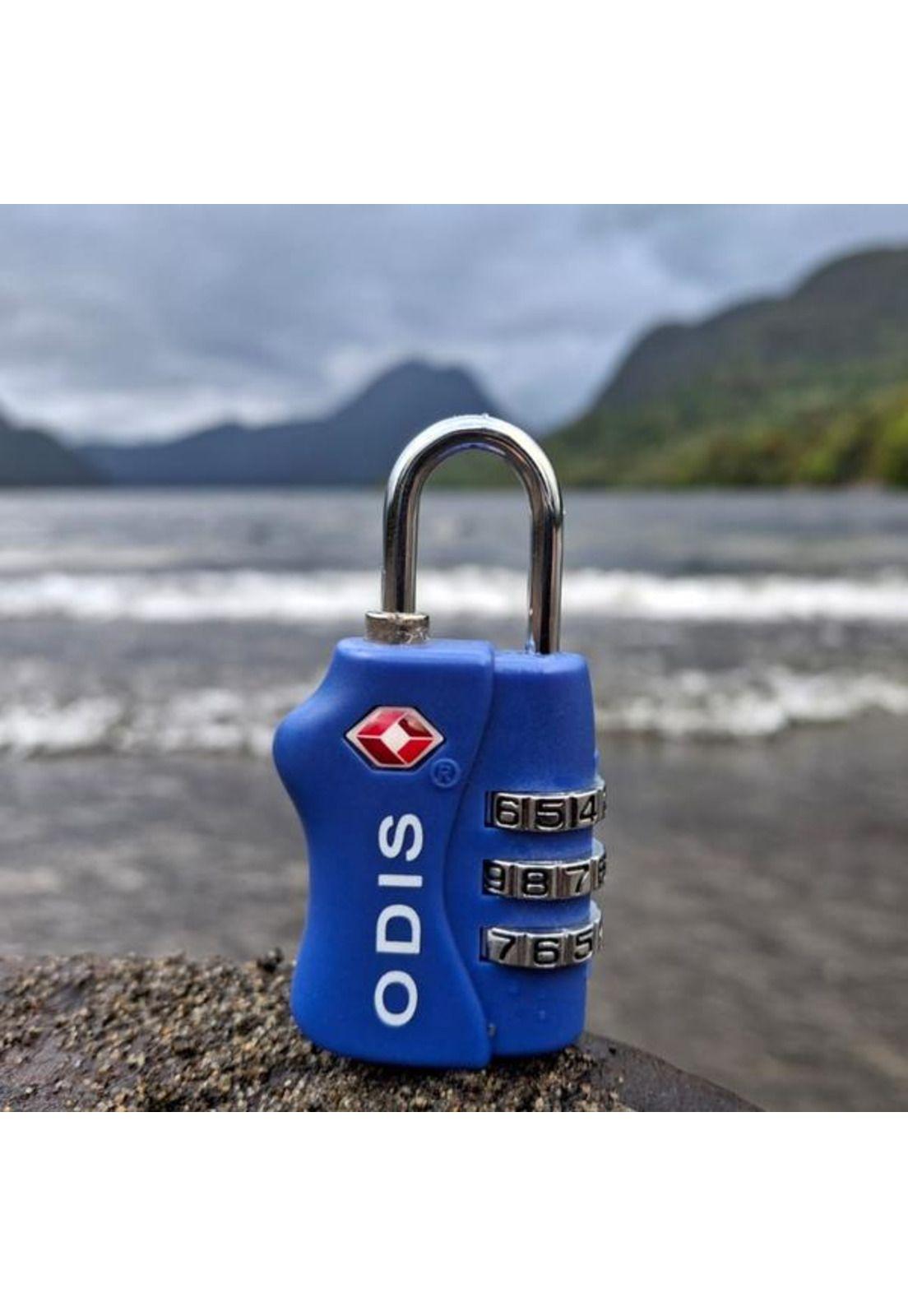 CANDADO VIAJERO ODIS TSA 33MM AZUL BT-COMB-4