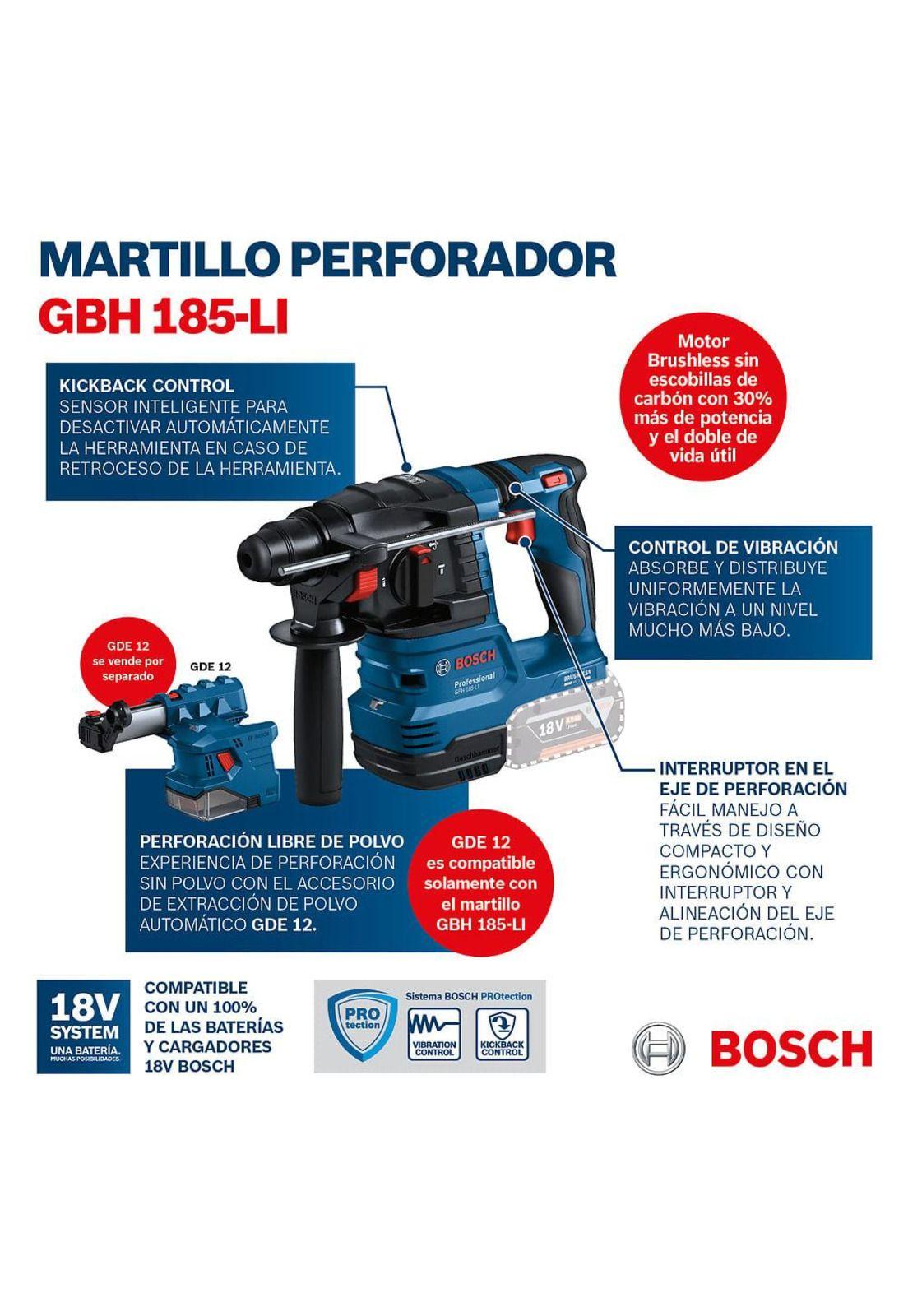 ROTOMARTILLO BOSCH GBH 185LI SOLO SIN BAT NI CARG-8