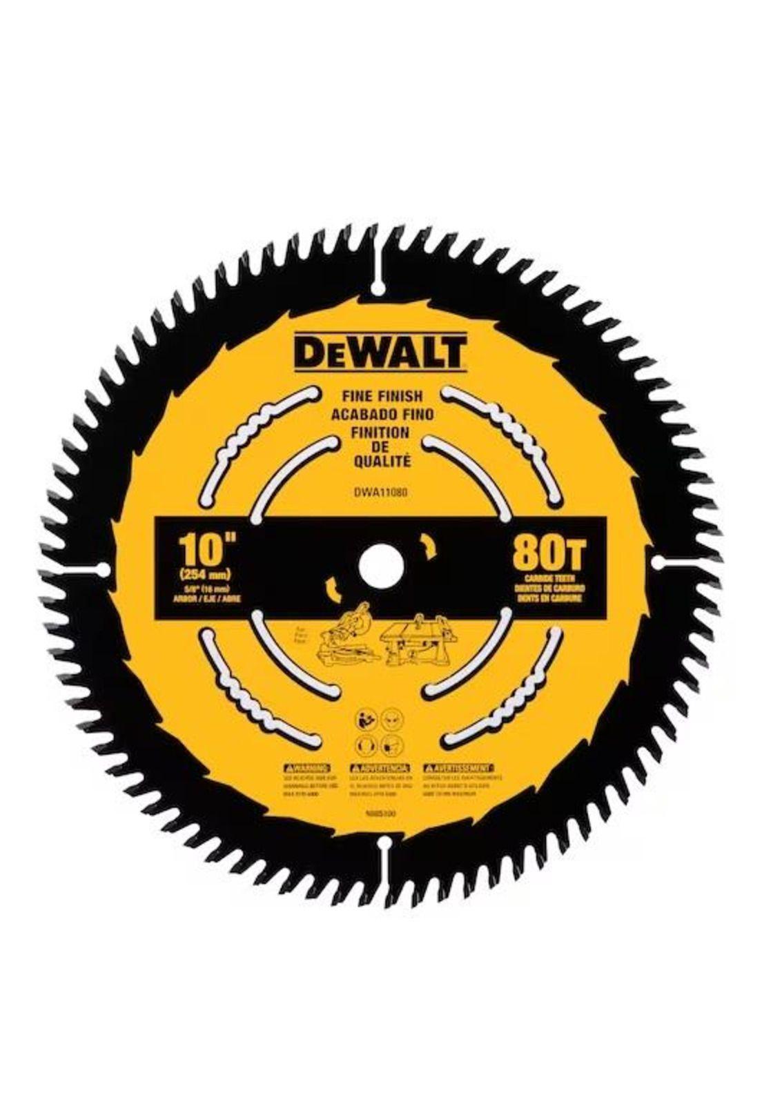DISCO SIERRA DEWALT DWA11080 10"- 80D EJE 5/8-0