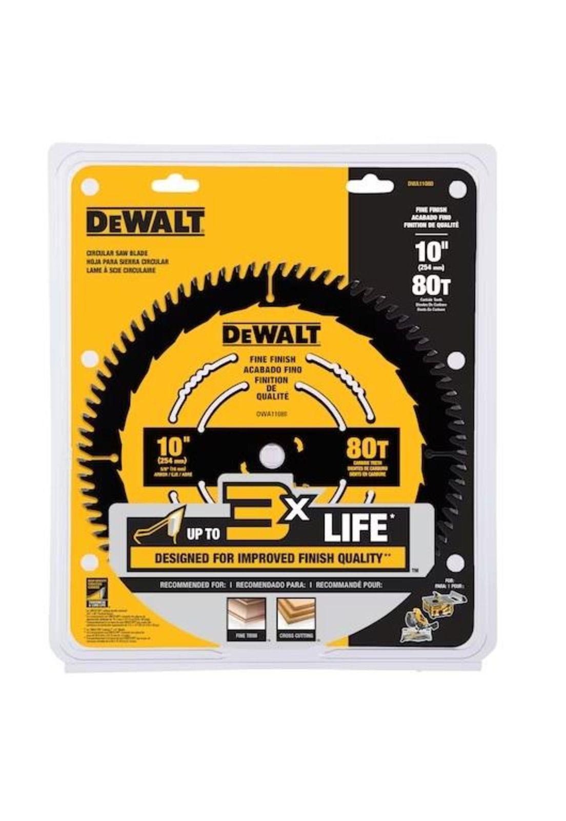 DISCO SIERRA DEWALT DWA11080 10"- 80D EJE 5/8-1