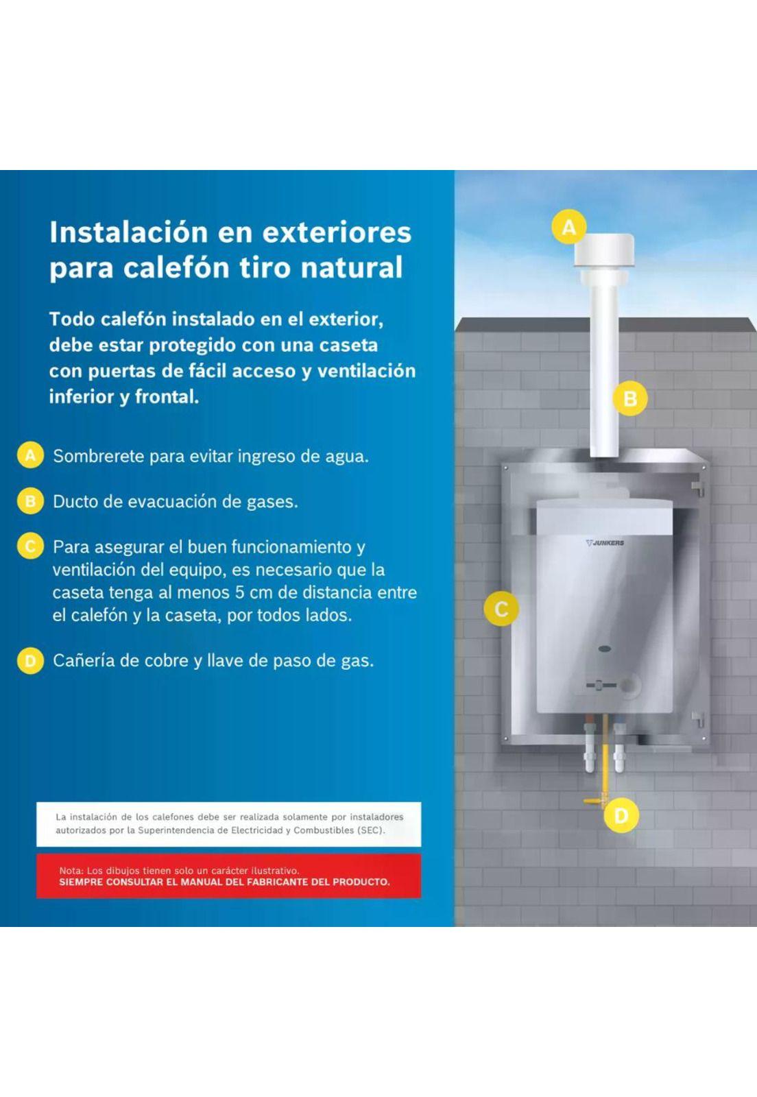 CALEFON JUNKERS GAS LICUADO 7 L. IONIZADO HYDROBASE 1500-4