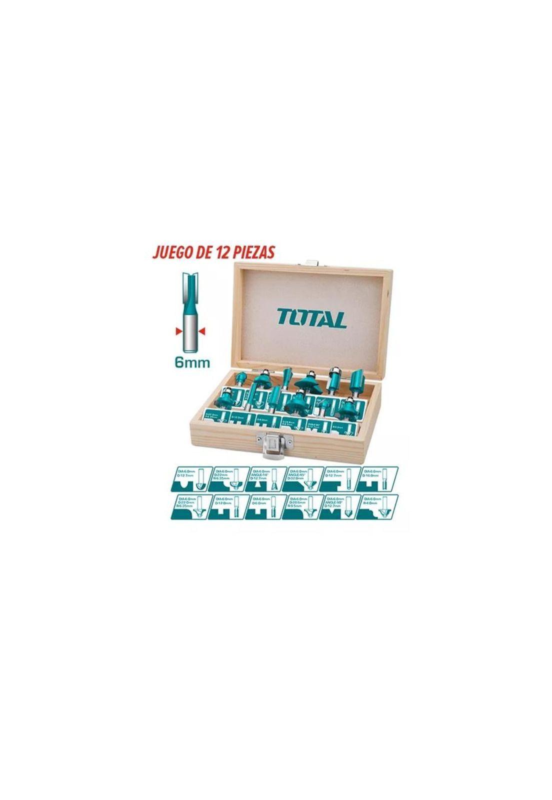 SET FRESAS 6MM TOTAL 12 PZAS TACSR0121-3