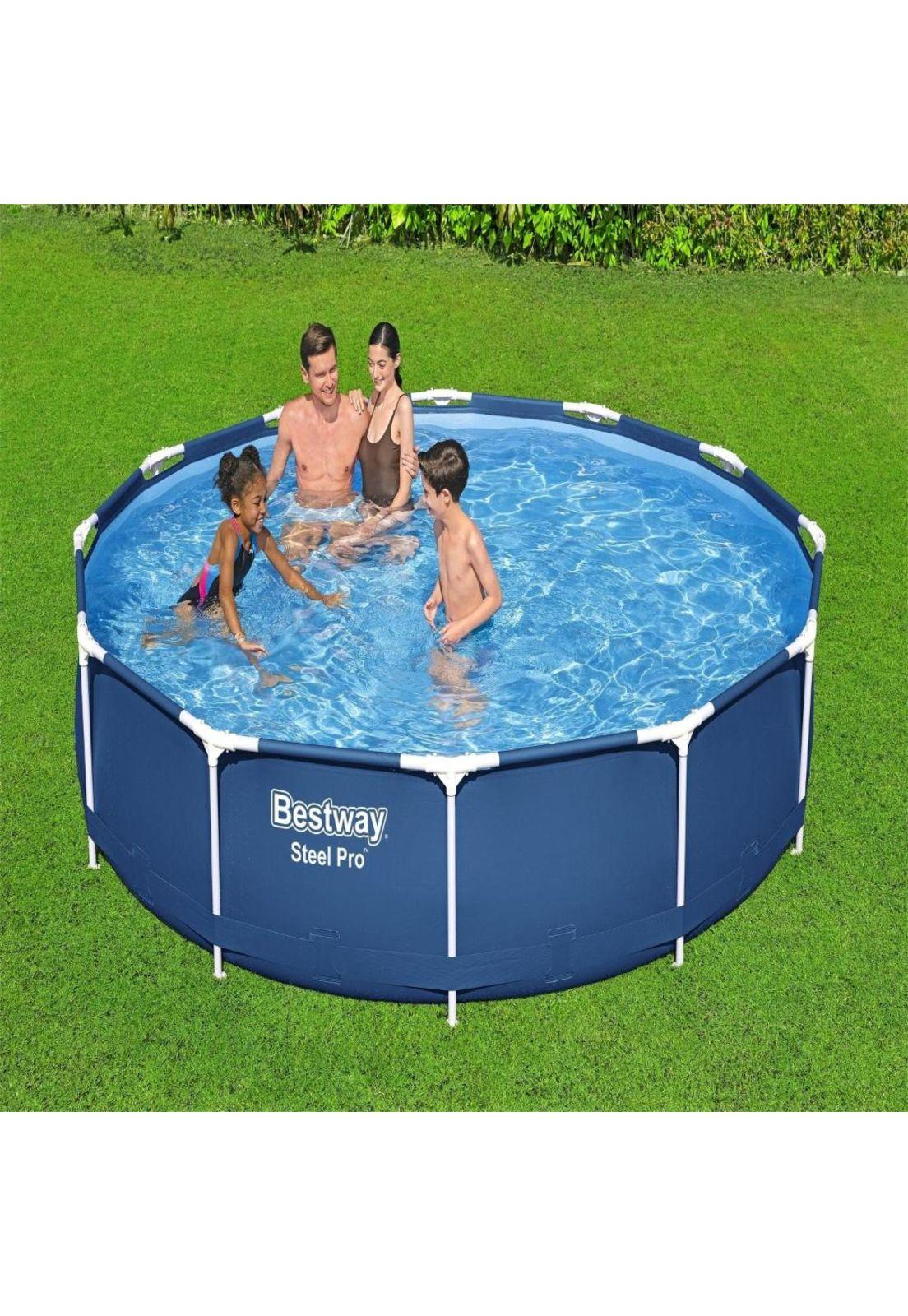 SET PISCINA BESTWAY REDONDA STEEL PRO CON FILTRO 3.66MX76CM-3