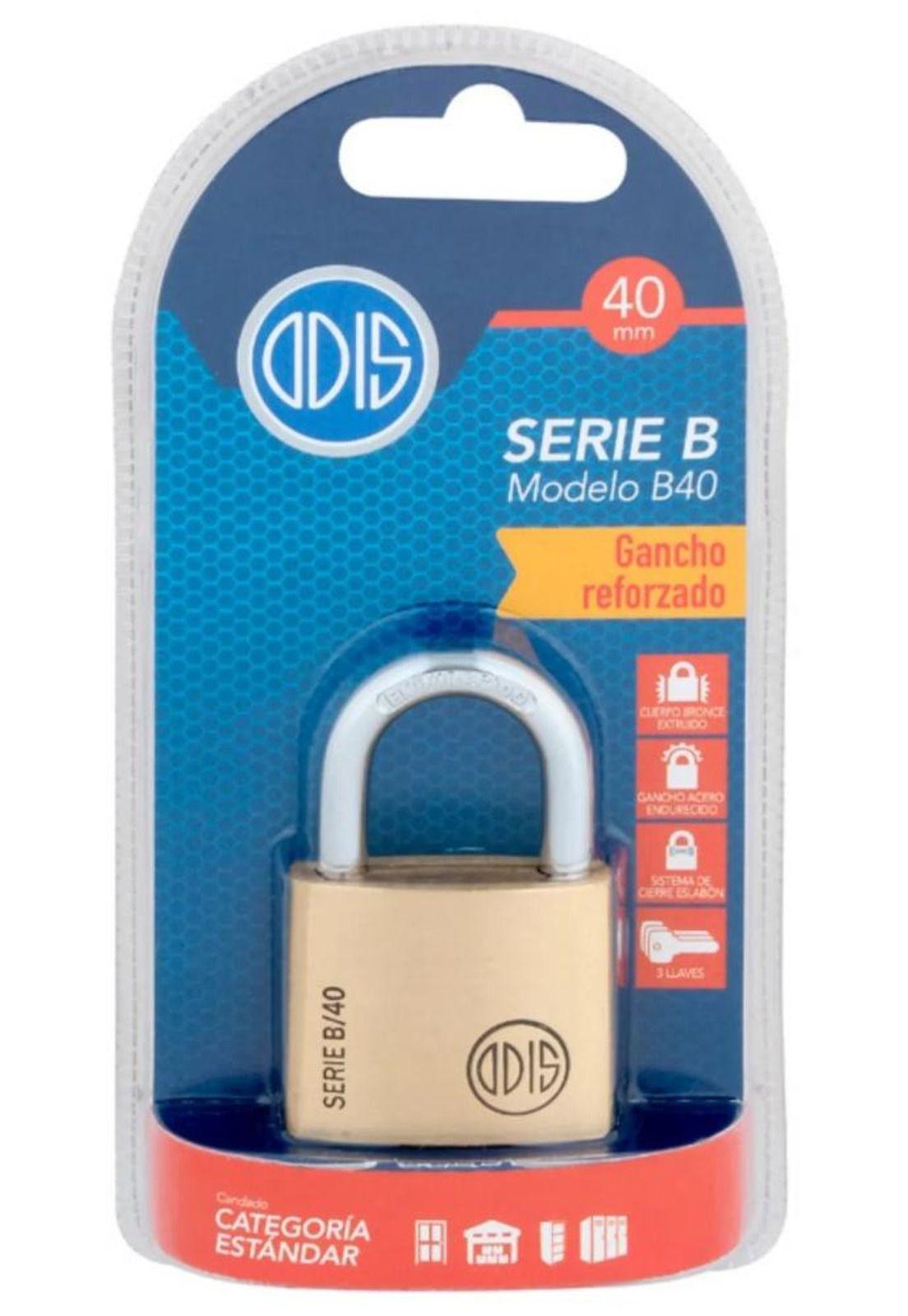 CANDADO ODIS B40 X4 40MM LLAVES IGUALES-2