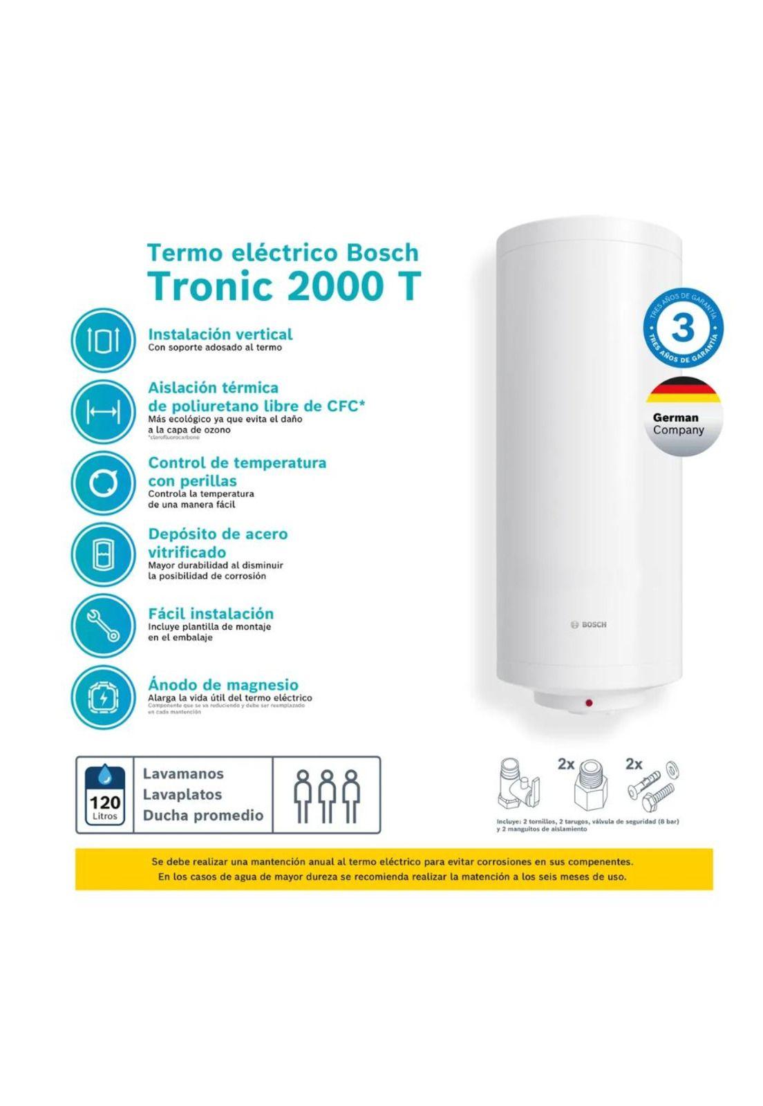 TERMO ELECTRICO COLGAR BOSCH 120 LTS-2
