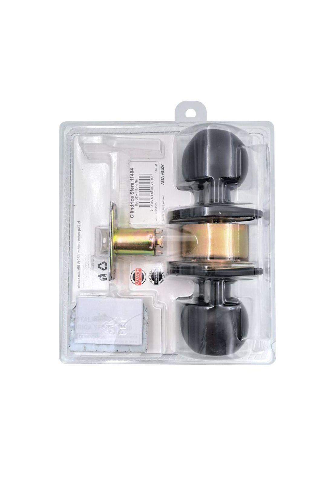 CERRADURA CILIN.POMO POLI SFERA 11404 BAÑ/DOR NEGR-2