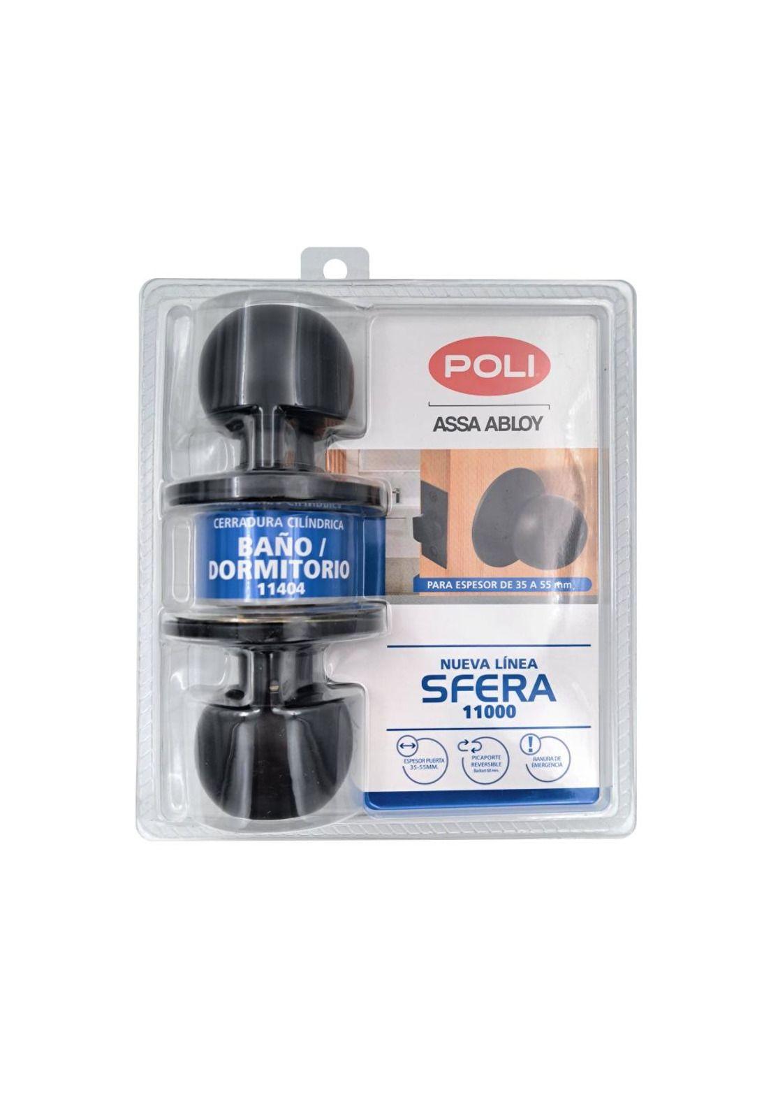 CERRADURA CILIN.POMO POLI SFERA 11404 BAÑ/DOR NEGR-3