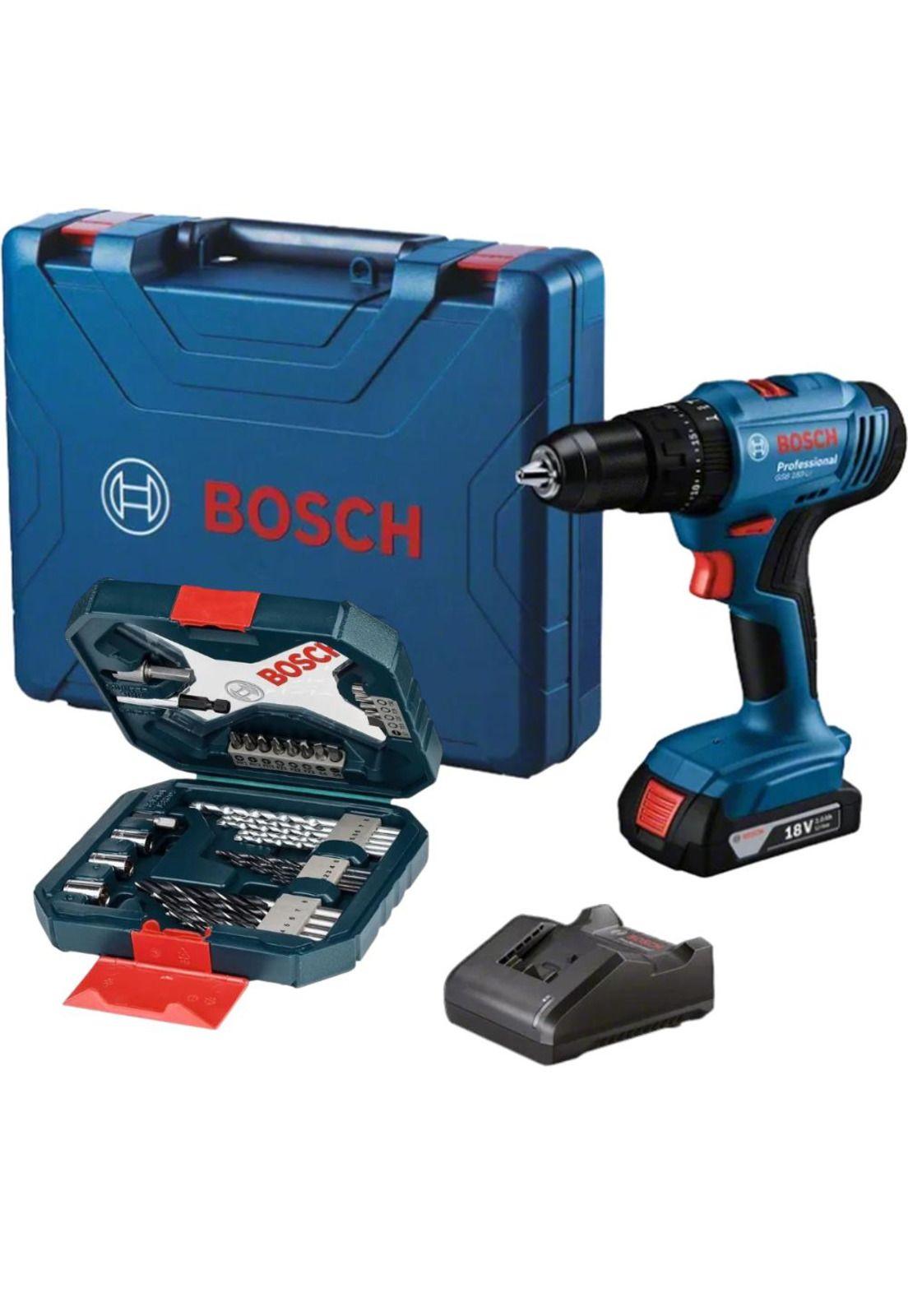 Taladro Percutor Bosch GSB 183 18V + Bat + Carg + x-line 34-0