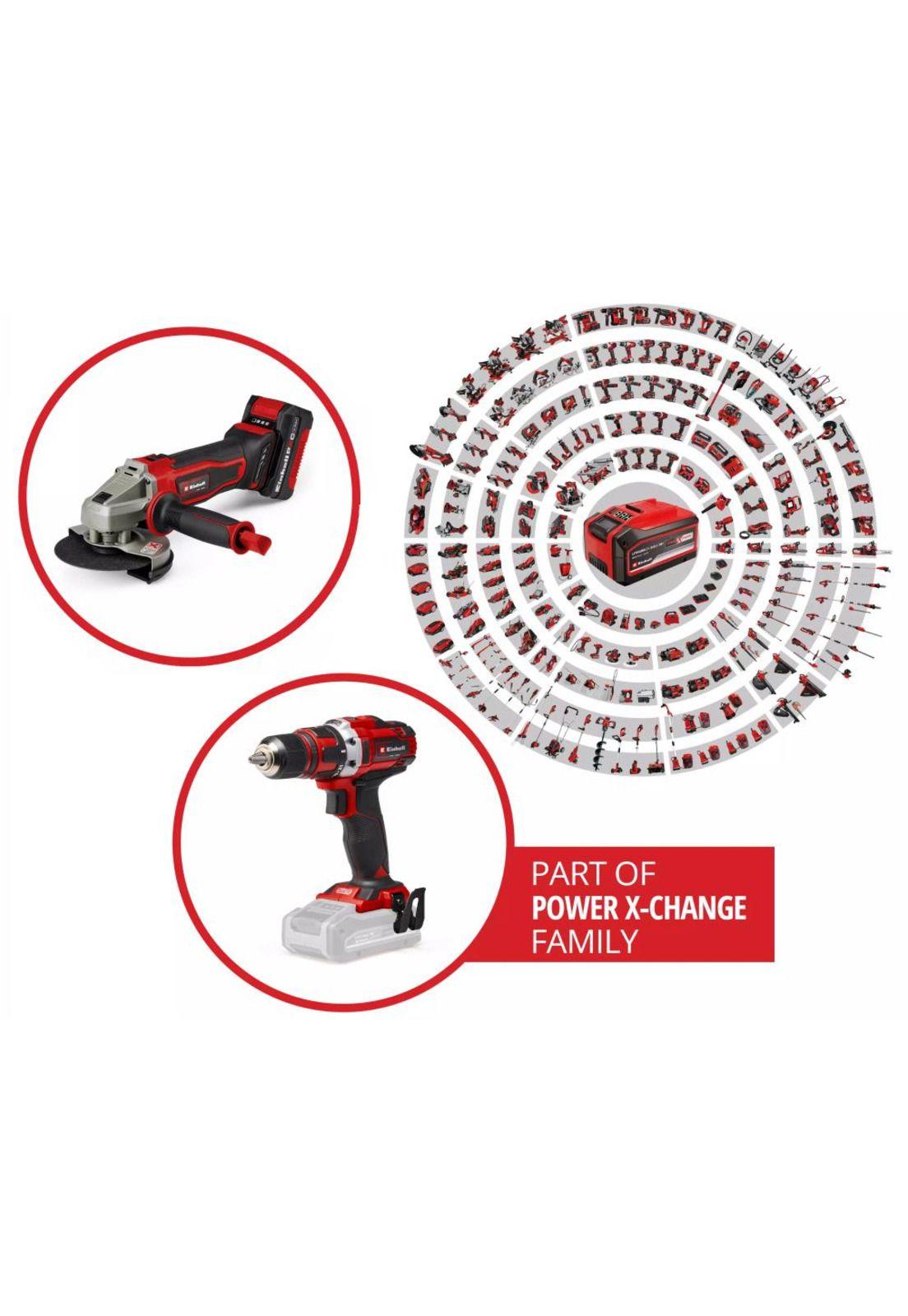 Combo Einhell 18V Taladro TE-CD 18/40 Li + Esmeril TE-AG 18/125 Li +Bat 4Ah+Car-7