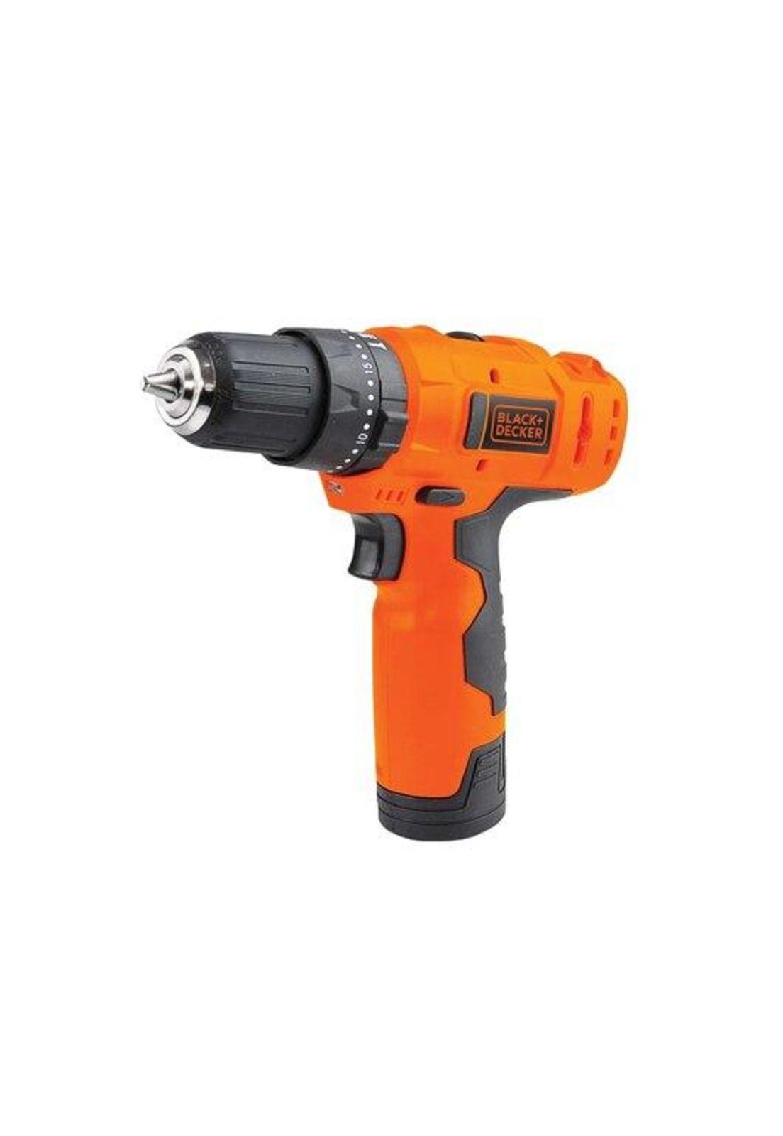 TALADRO PERCUTOR BLACK Y DECKER HP12-B2C 12V MAX ION LITIO+CARGADOR 1.5AH+CARGADOR+BOLSO NYLON-8